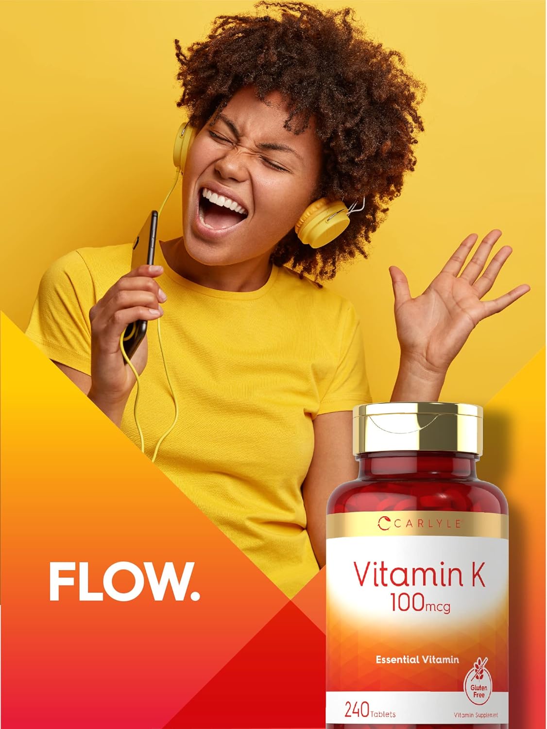 Carlyle Vitamin K 100 mcg | 240 Tablets | Vegetarian, Non-GMO, Gluten Free | Vitamin K Supplement Nirvana Guru