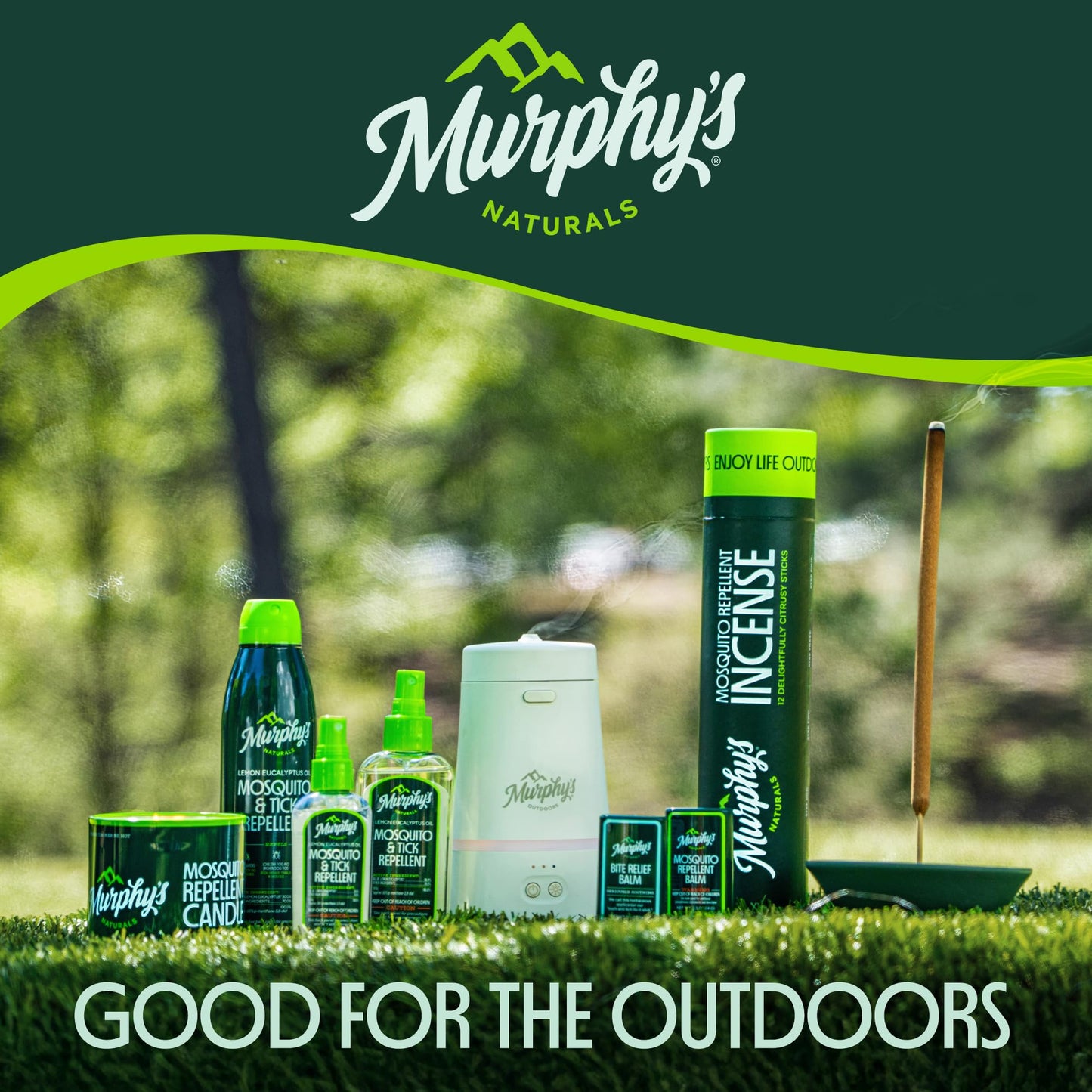 Murphy's Naturals Mosquito & Tick Bug Repellent Spray, Oil of Lemon Eucalyptus for Skin + Outdoor Gear, DEET-Free, 4 Ounce Pump, 2-Pack