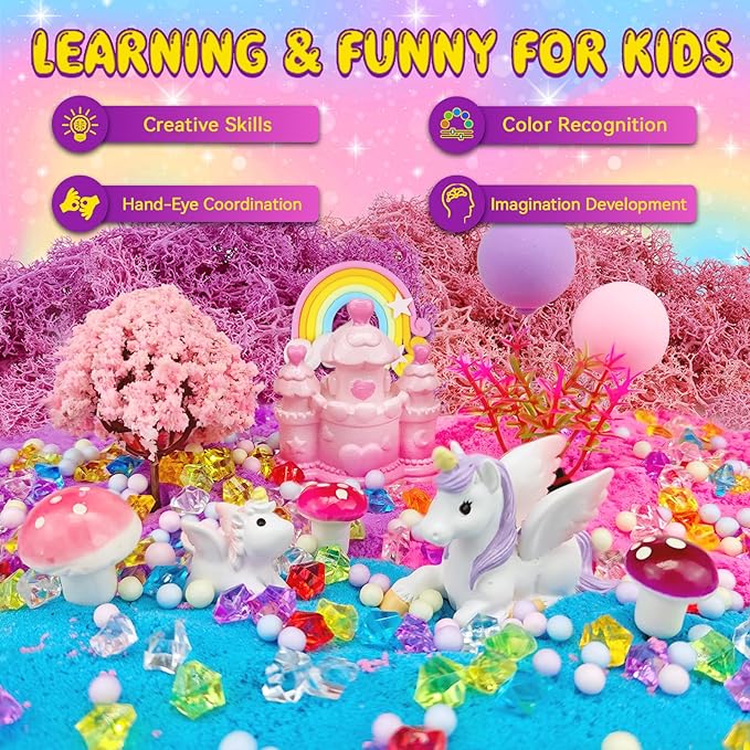 Unicorn Terrarium Crafts Kit for Kids-LED Night Light Up & Remote Unicorn Birthday Gifts Toys for Girls Ages5 6 7 8 9 10 Year Old-Christmas Gifts for Girls nirvanaguru