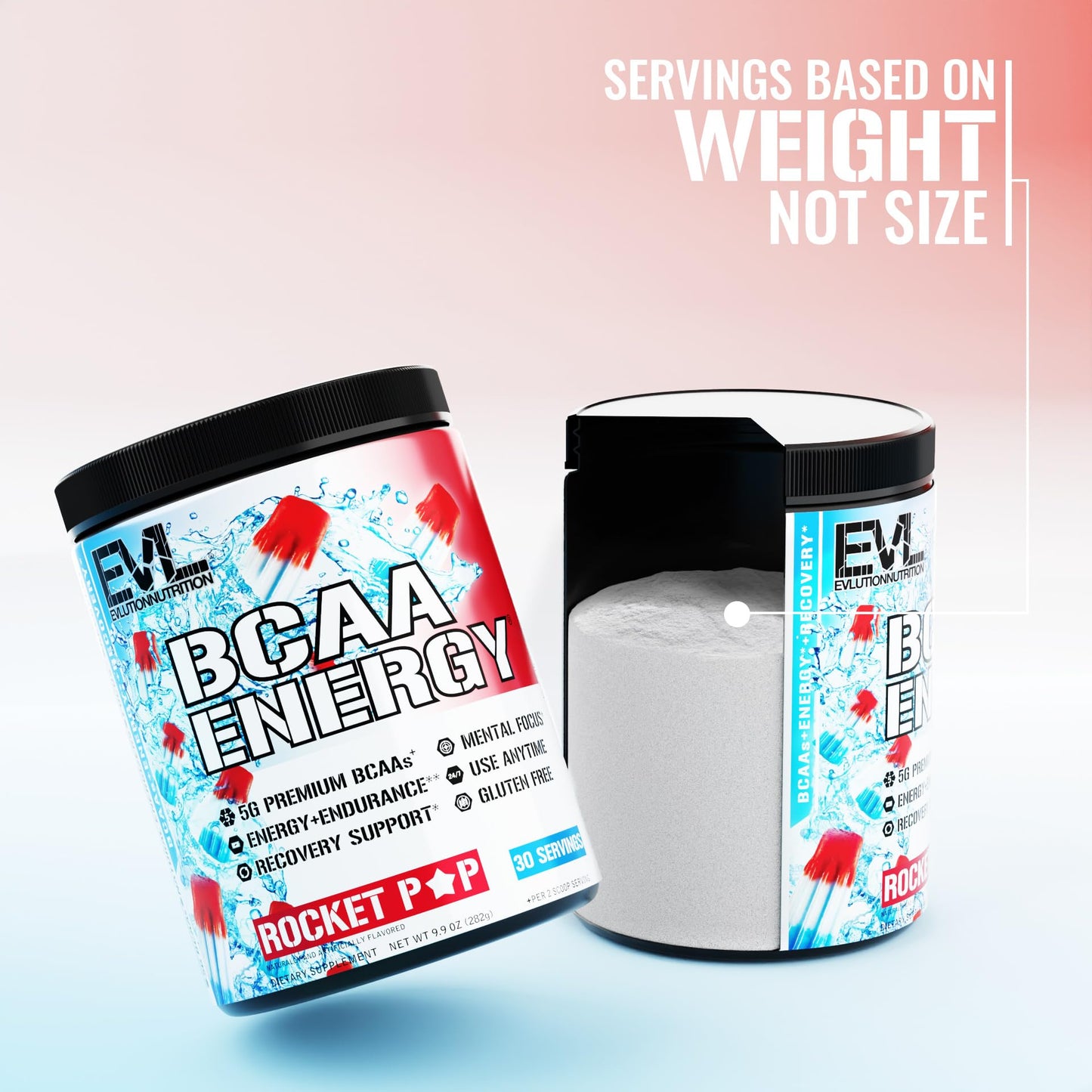 EVL BCAAs Amino Acids Powder - BCAA Energy Pre Workout Powder for Muscle Recovery Lean Growth and Endurance - Rehydrating Post Workout Recovery Drink with Natural Caffeine - Pink Lemonade Nirvana Guru