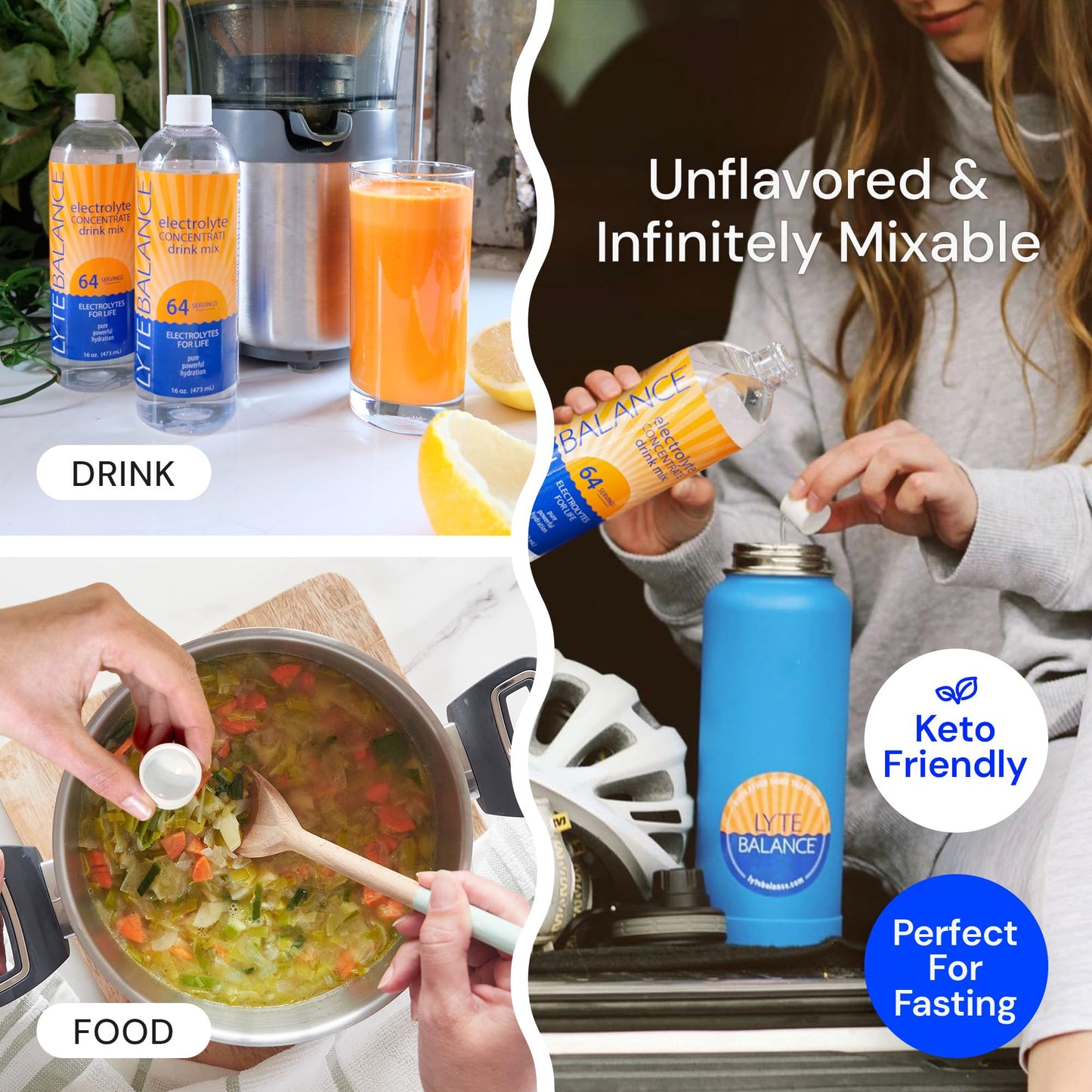 Electrolye Concentrate | Liquid Electrolytes Drink Mix w/Sodium, Potassium & Magnesium | Daily Hydration, Muscle Recovery, Immune Support, Rehydration | Keto, No Sugar (64 Servings) Nirvana Guru