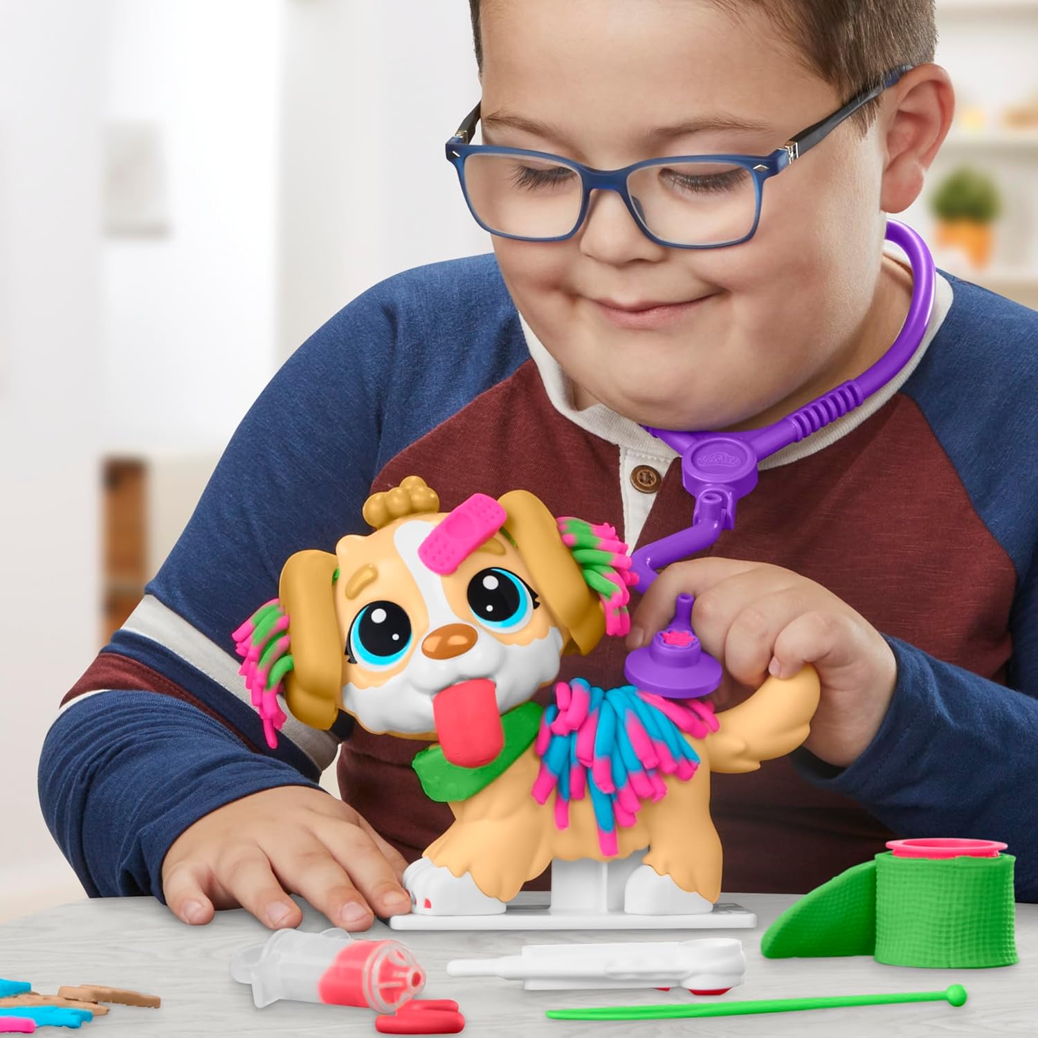 Play-Doh Care 'n Carry Vet Playset for Kids 3 Years and Up with Toy Dog, Storage, 10 Tools, and 5 Modeling Compound Colors, Non-Toxic Nirvana Guru