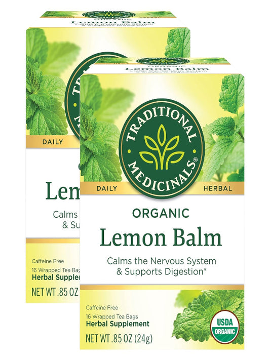 Traditional Medicinals Tea Lemon Balm Org ( 2 Pack) - Nirvana Guru
