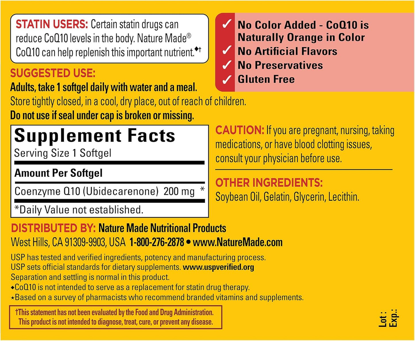 Nature Made CoQ10 200mg, Dietary Supplement for Heart Health Support, 105 Softgels, 105 Day Supply - Nirvana Guru