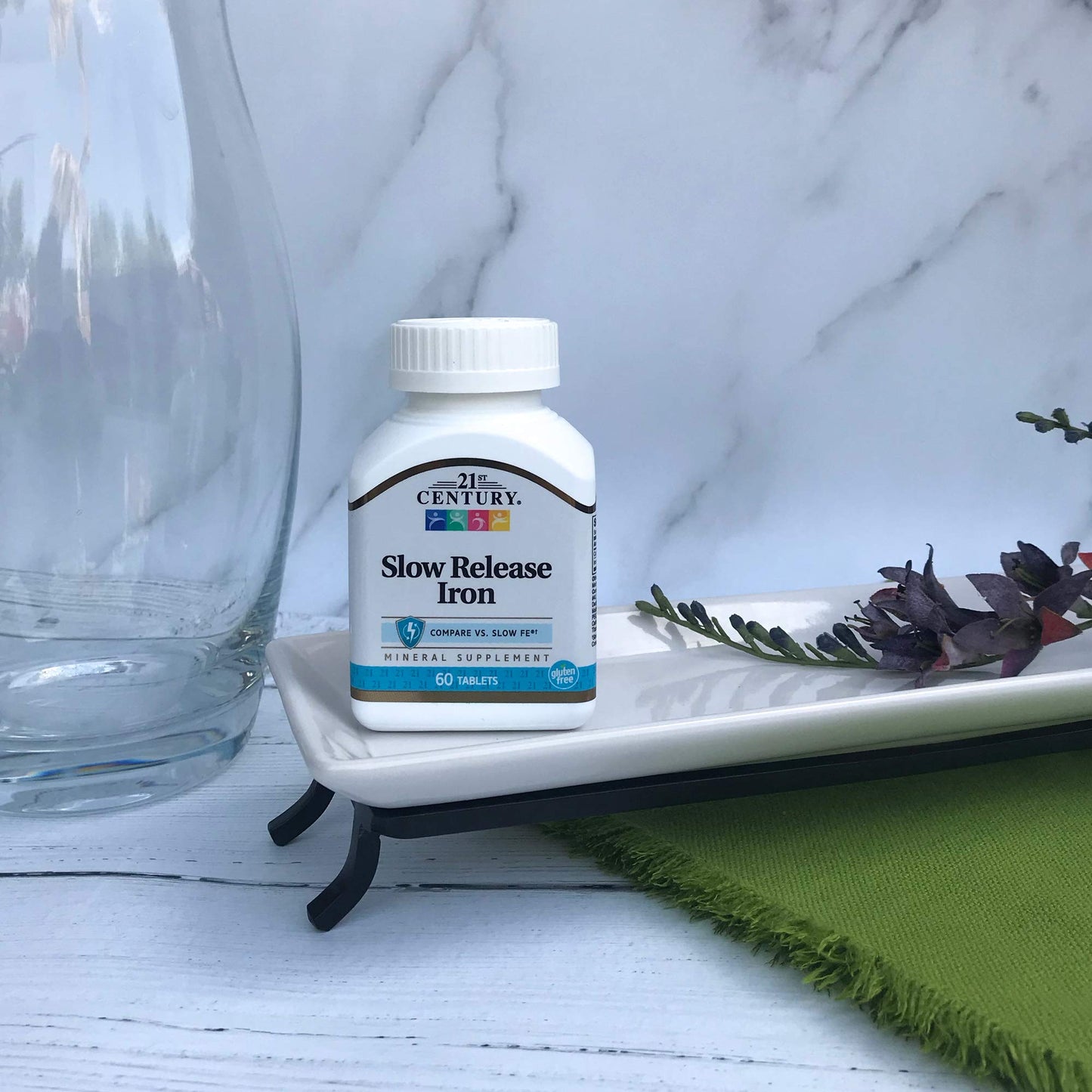 21st Century Slow Release Iron Tablets, 60 Count Nirvana Guru