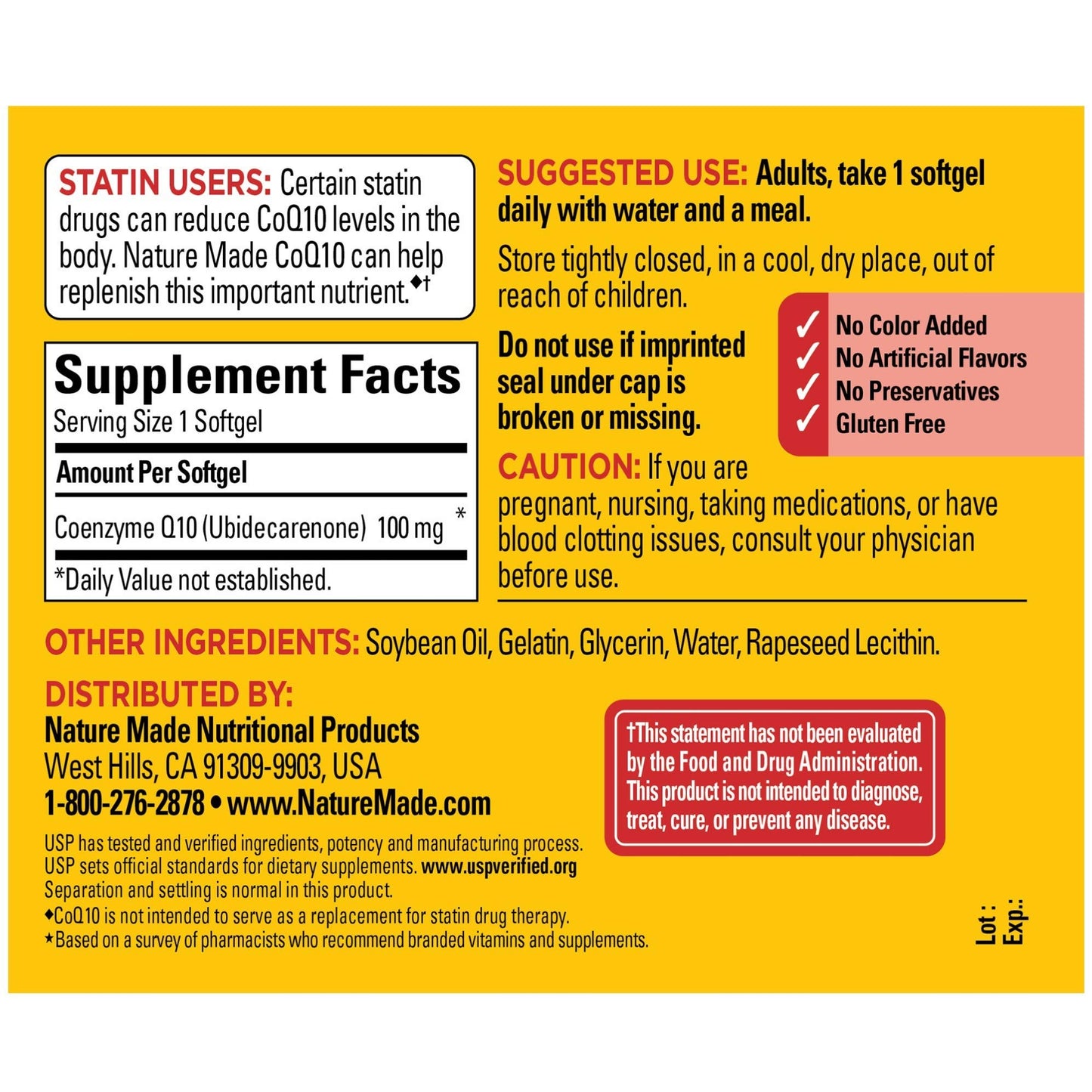 Nature Made CoQ10 100mg, Dietary Supplement for Heart Health Support, 120 Softgels, 120 Day Supply - Nirvana Guru