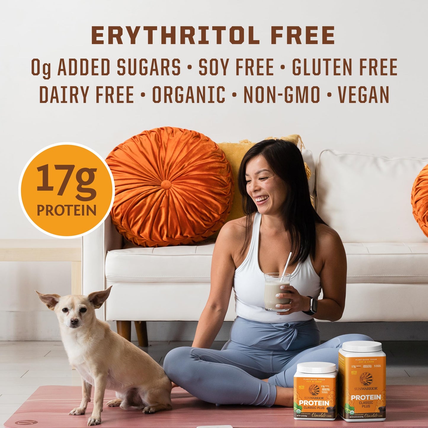 Brown Rice Protein Powder with Bcaa & Amino Acids Raw Rice Protein Shake Gluten Free Low Carb Dairy Free | Plant Based Classic Sprouted Brown Rice Protein Powder Natural 375g by Sunwarrior - Nirvana Guru
