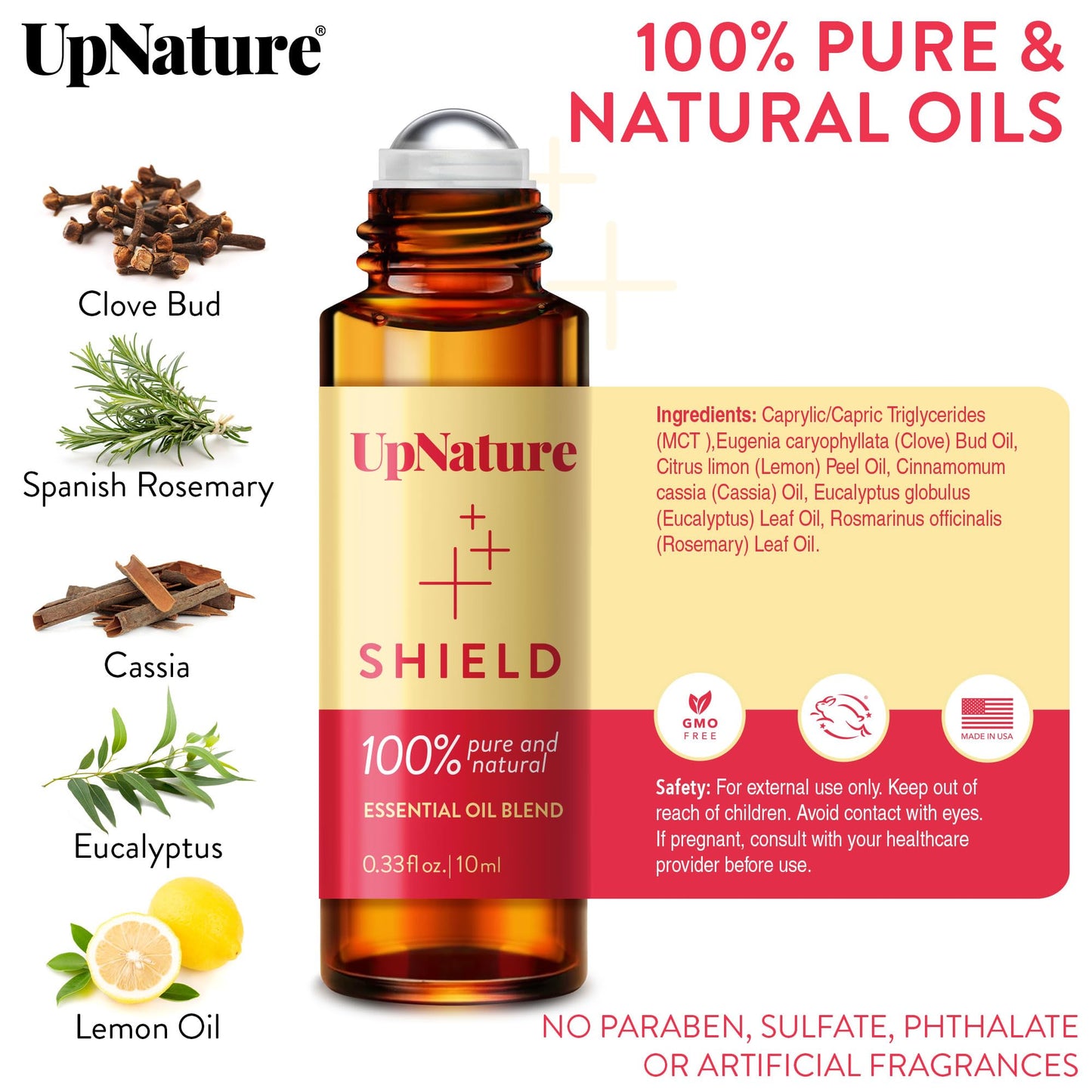 UpNature Lavender Essential Oil Pure Roll On - 100% Natural Lavender Oil for Skin