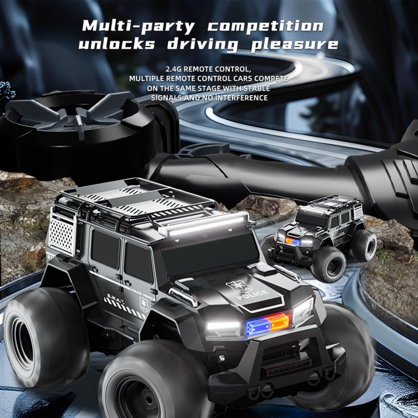 Threeking 1:16 Waterproof Monster Truck Toys RC Cars Amphibious Remote Control Car Trucks 4WD All Terrain Off-Road Pickup Toy for 6 7 8 9 10 11 12 Year Old Boys Girls Kids Gifts Presents Nirvana Guru