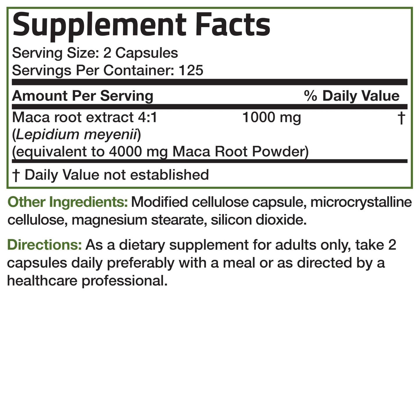 Bronson Maca Root Extra Lepidium Meyenii, Non-GMO, 120 Vegetarian Capsules