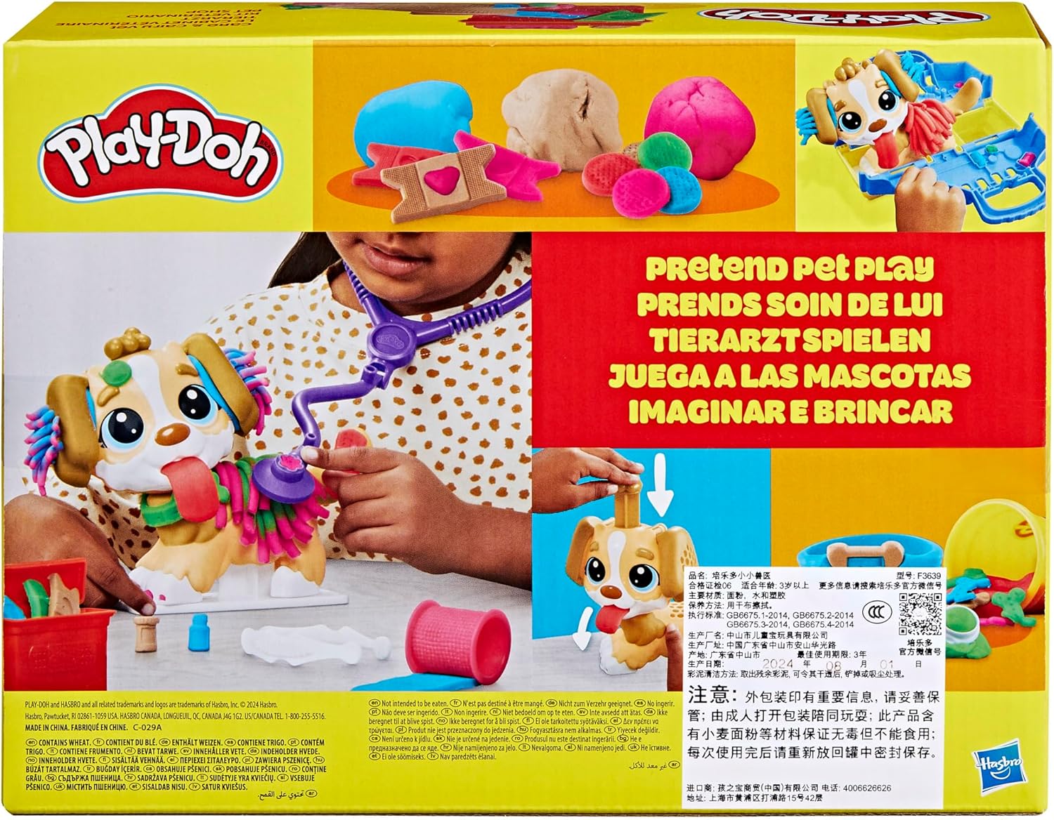 Play-Doh Care 'n Carry Vet Playset for Kids 3 Years and Up with Toy Dog, Storage, 10 Tools, and 5 Modeling Compound Colors, Non-Toxic Nirvana Guru