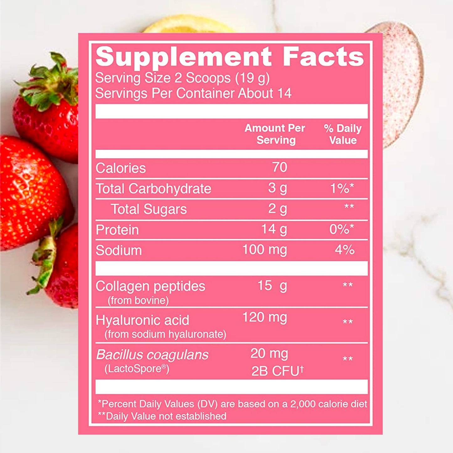 Vital Proteins Beauty Collagen (Strawberry Lemon, Canister) - 120mg of Hyaluronic Acid and 15g of Collagen Per Serving - Nirvana Guru