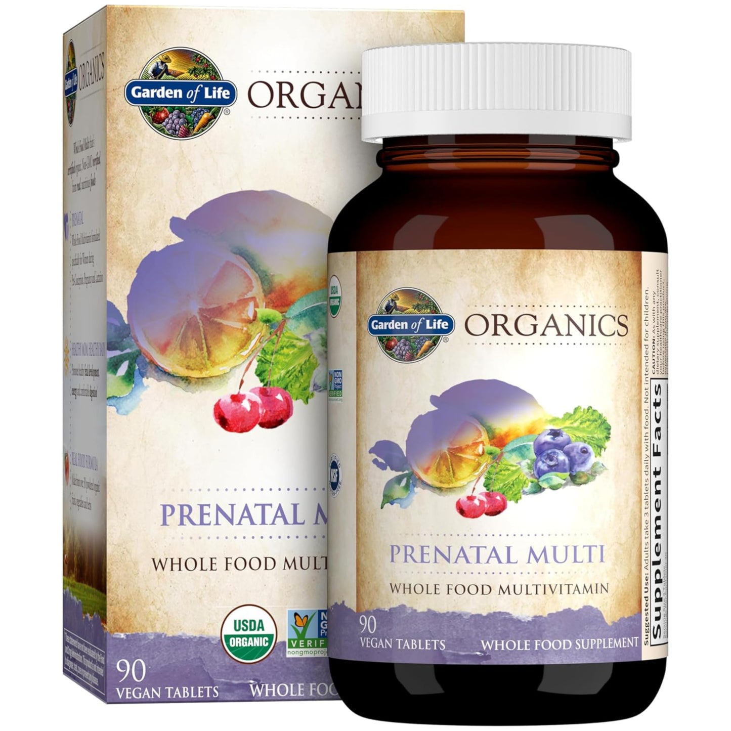 Garden of Life Organics Prenatal Vitamins - 30 Tablets, Prenatal Once Daily Whole Food Vitamins for Women with Folate not Folic Acid, Vitamin D3, Iron, Vegan One a Day Prenatal Multivitamin - Nirvana Guru