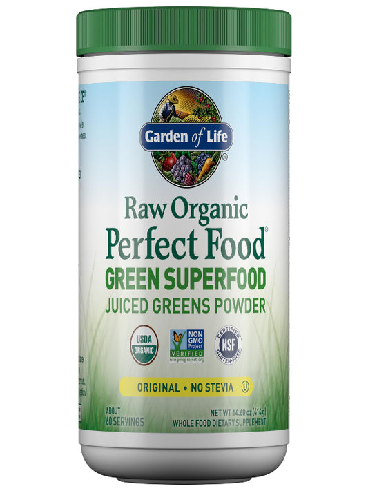 Garden of Life Raw Organic Perfect Food Green Superfood Juiced Greens Powder - Chocolate, 30 Servings (Packaging May Vary) - Nirvana Guru