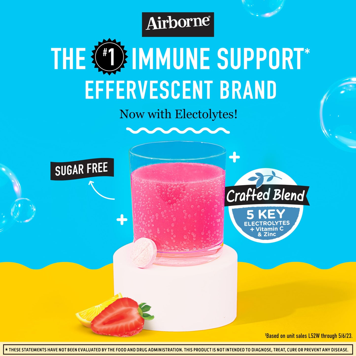 Airborne® Effervescent Tablets - Electrolyte Replenisher - Strawberry Lemon 72/10 ct. Nirvana Guru