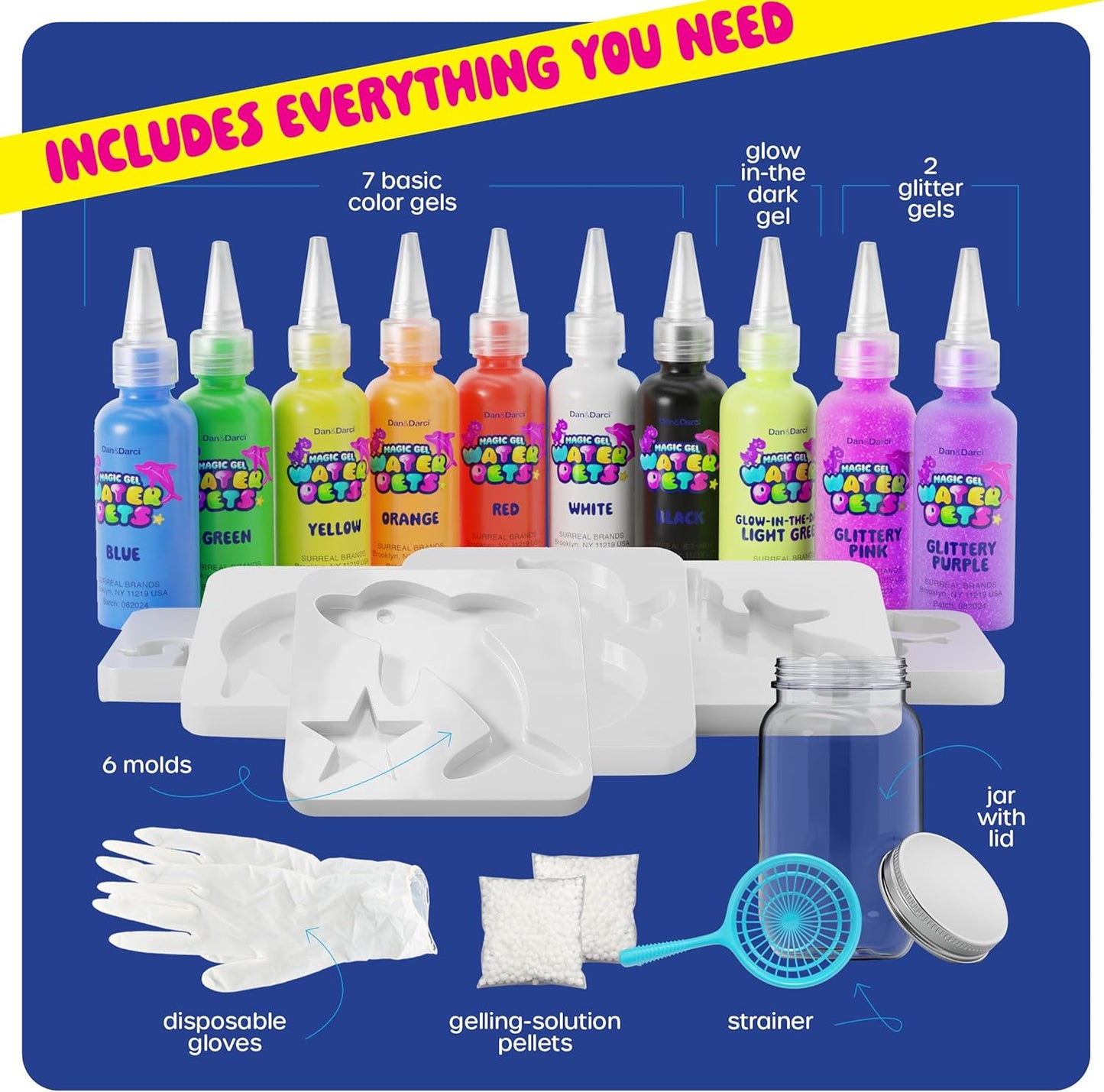 Dan&Darci Aqua Fairy Water Gel Kit for Kids - Craft for Kids - Magic Elf Toy Kits - Waters Pets - DIY Squishy Maker - Make Your Own Squishies Toys Crafts for Boys & Girls Ages 6-12 Nirvana Guru