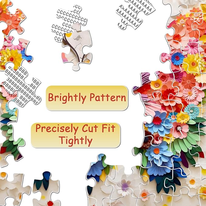 Butterfly Puzzles for Adults 1000 Pieces, Challenging Colorful Flower Butterflies Puzzles with Paper Art, Difficult Animal Plant Jigsaw Puzzles for Adults nirvanaguru