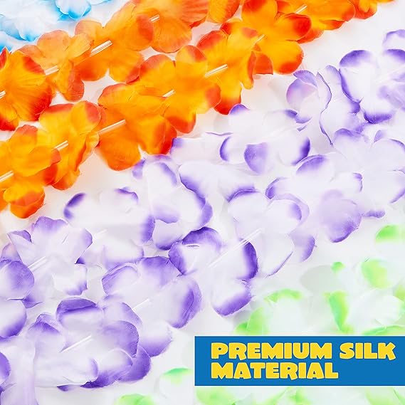 Joyin Toy 36 Counts Hawaiian Leis Bulk, Tropical Flower Lei Hawaiian Lei Beach Hawaii Luau Party Favors Decoration Birthday Party Supplies(3 Dozen) nirvanaguru