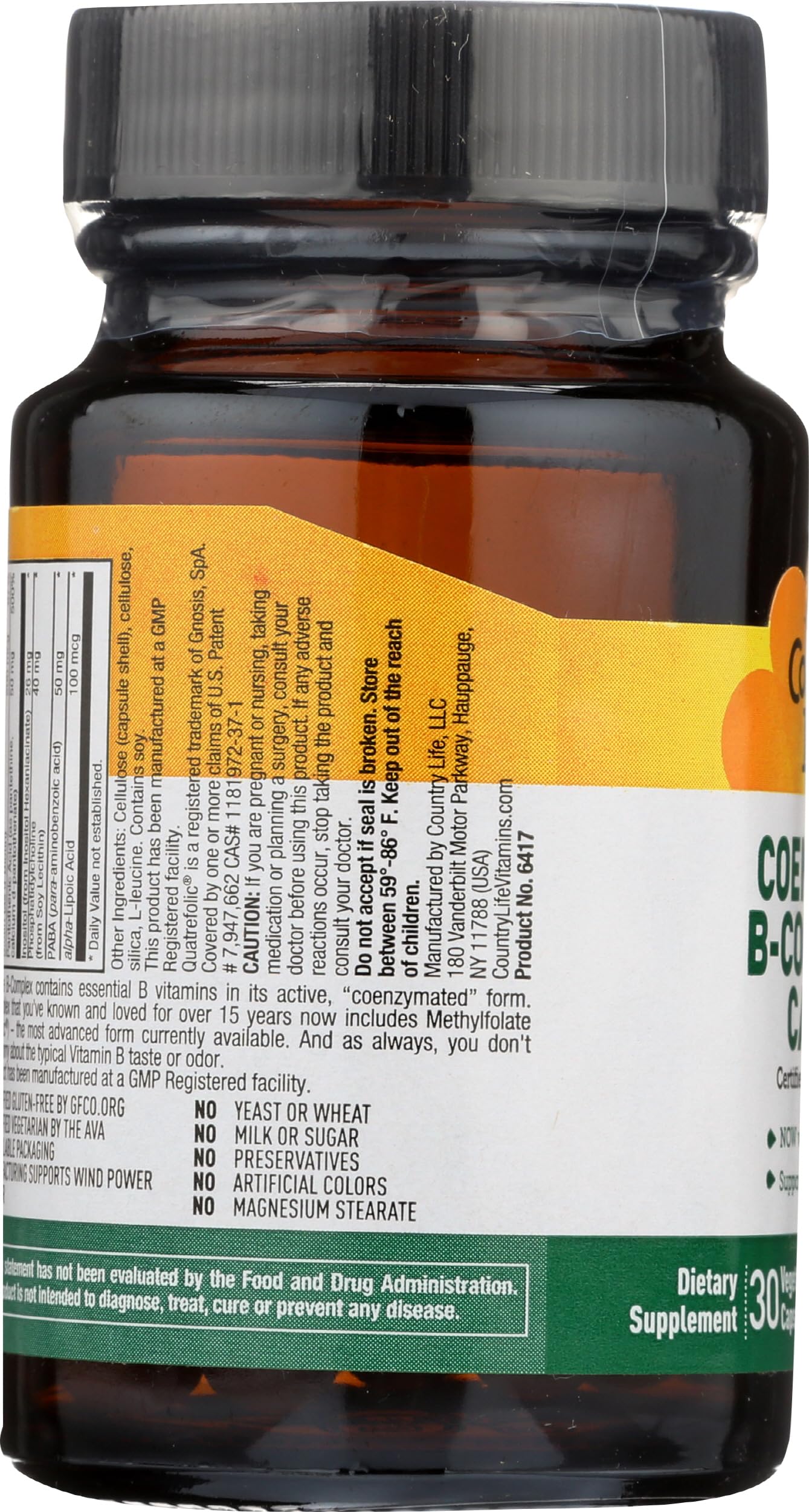 Country Life Coenzyme B-Complex, 120 Capsules – Supports Energy & Metabolism, Mood & Cognitive Function – Vegan, Gluten-Free, Bioavailable B Vitamins with Choline Nirvana Guru