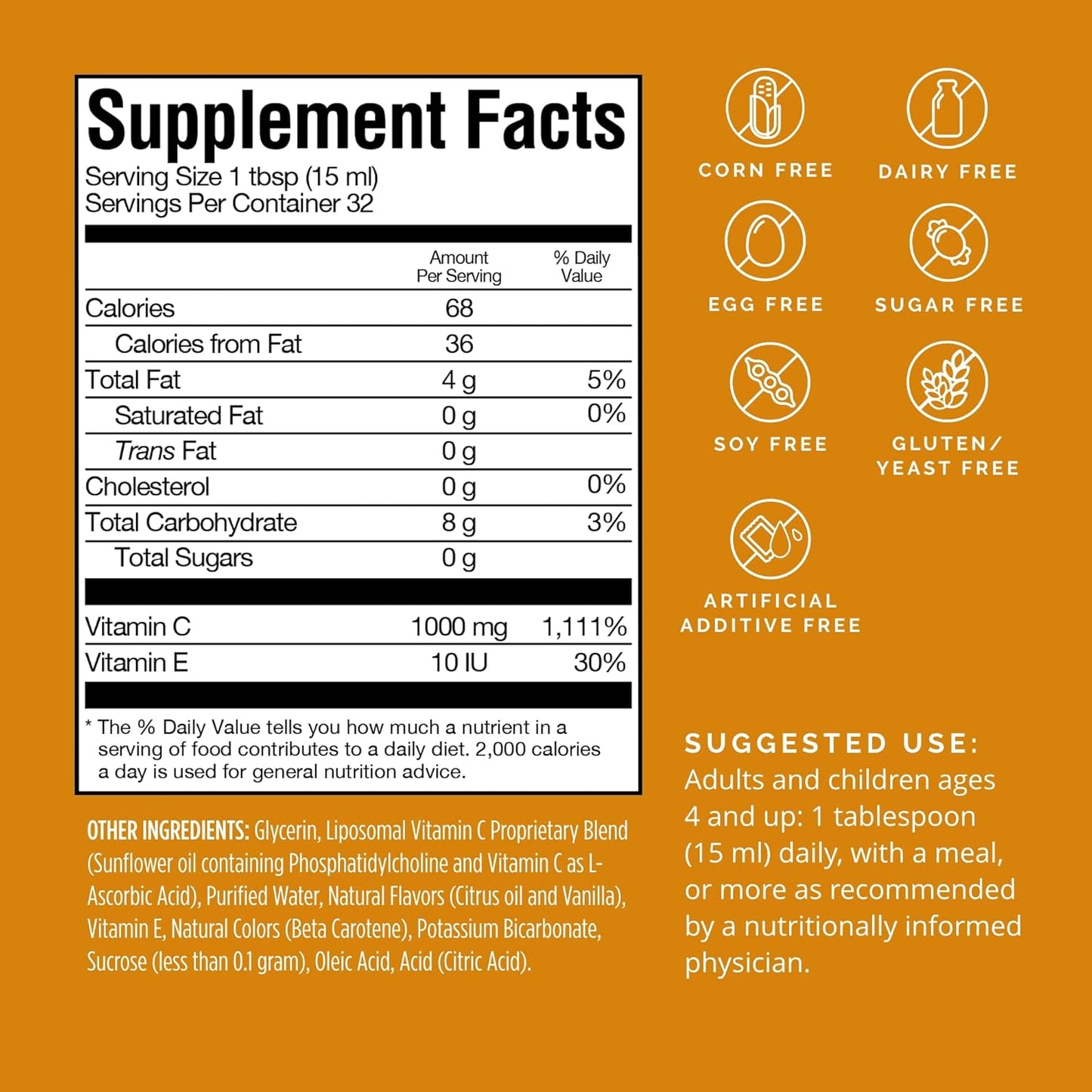 BRAINMD by Dr Amen Neuro-C, Citrus Vanilla - 16 fl oz - 1000 mg Liposomal Vitamin C - Advanced Brain & Immune Defense - Gluten Free - 32 Servings Nirvana Guru