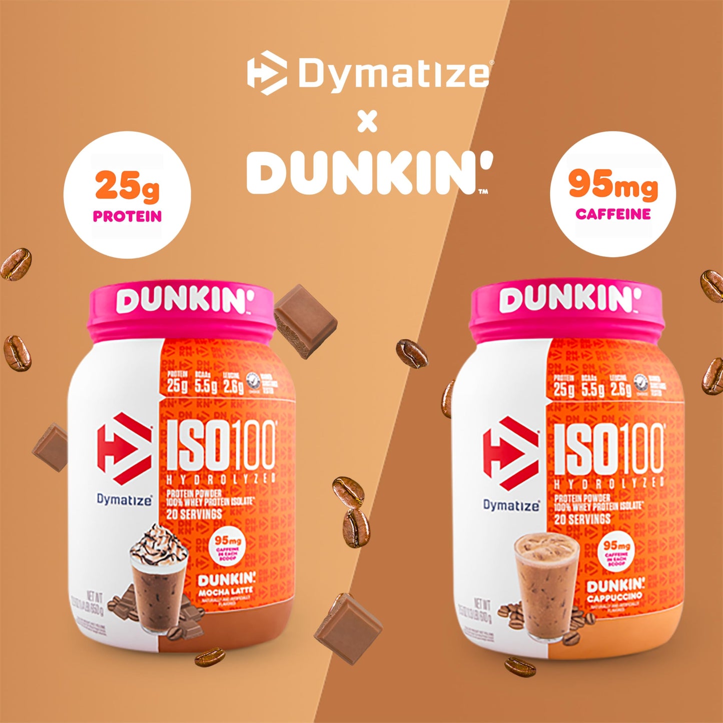 Dymatize ISO100 Whey Protein Powder Isolate, Gourmet Chocolate, 25g of Protein, 20 Servings, 5.5g BCAAs, Less Than 120 Cal., Gluten Free, 1g Fat, 1g Sugar, 2g Carb