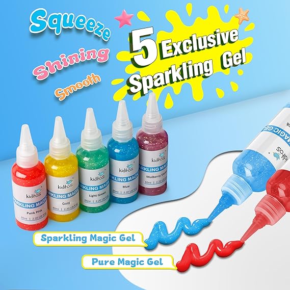 Kiditos Magic Water Elf Toy Kit–Squishies for Kids, 10 Gels & 6 Molds, Magic Gel Water Pets Sensory Toy, Fun DIY Craft Kit, Party Favors, Birthday & Christmas Gifts for Kids Ages 3+ nirvanaguru