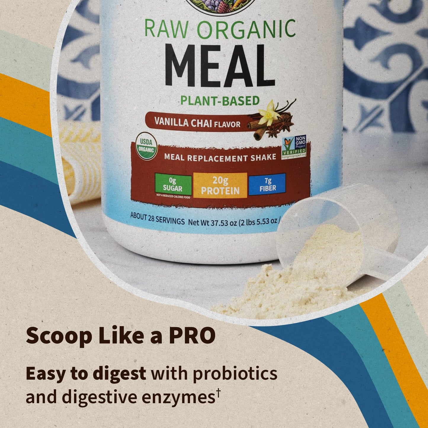 Garden of Life Meal Replacement Shakes, Vegan Raw Organic Protein Powder, Chocolate Protein Powder with Plant Based Pea Protein, Sprouts, Greens, Probiotics, Dairy Free 28 Servings - Nirvana Guru