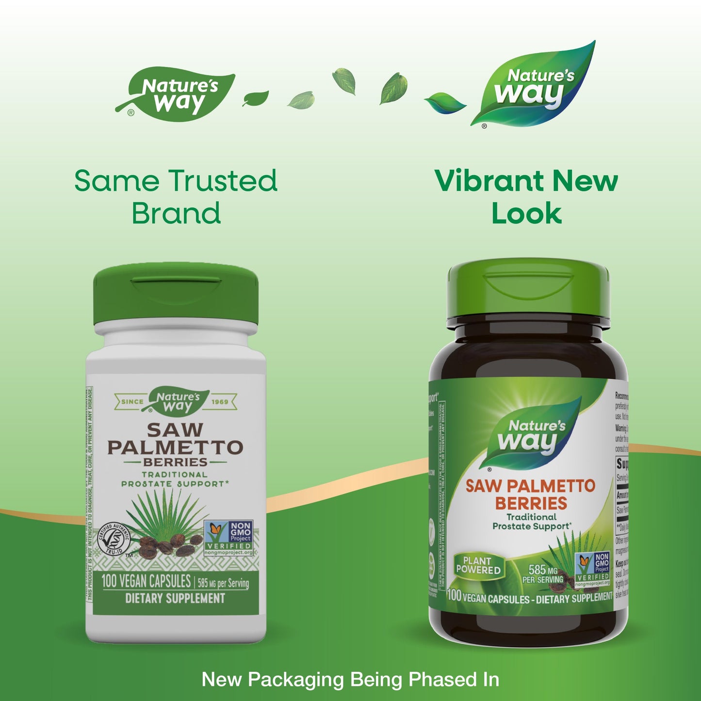 Nature's Way Saw Palmetto Berries, Traditional Prostate Support*, 585 mg per Serving, Non-GMO Project Verified, Vegan, 180 Capsules (Packaging May Vary) - Nirvana Guru
