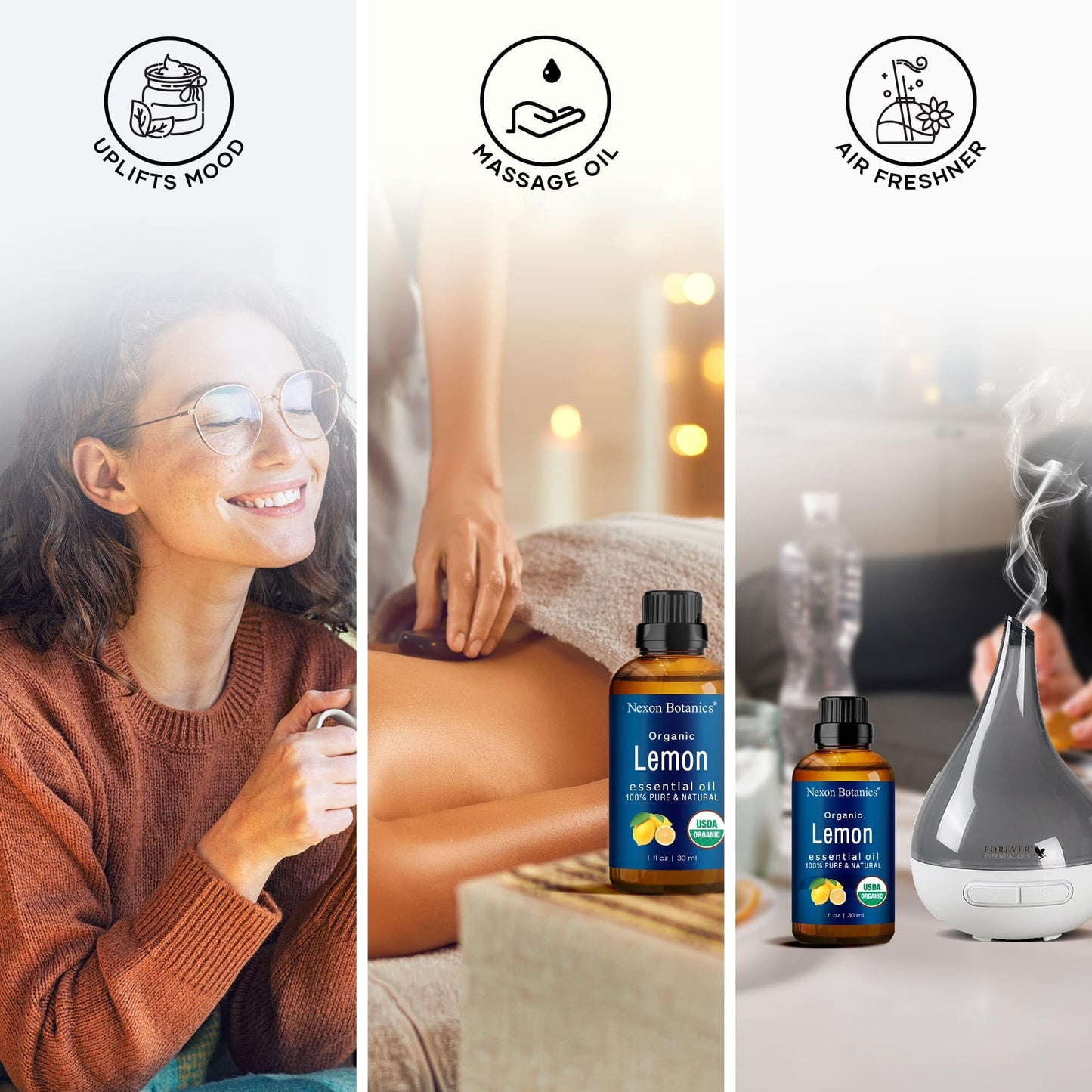 Organic Lavender Essential Oil 30 ml - Pure Natural Oils for Diffuser, Aromatherapy, Skin & Hair Care - Aceite De Lavanda Orgánico - Nexon Botanics - Nirvana Guru