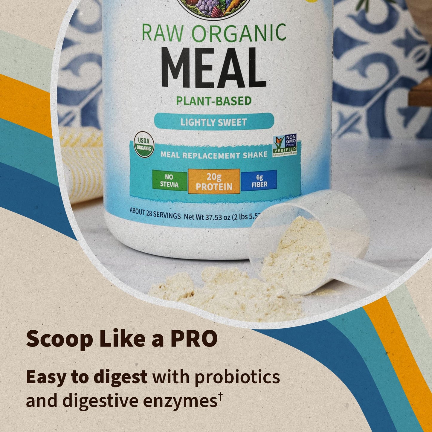 Garden of Life Meal Replacement Shakes, Vegan Raw Organic Protein Powder, Chocolate Protein Powder with Plant Based Pea Protein, Sprouts, Greens, Probiotics, Dairy Free 28 Servings - Nirvana Guru