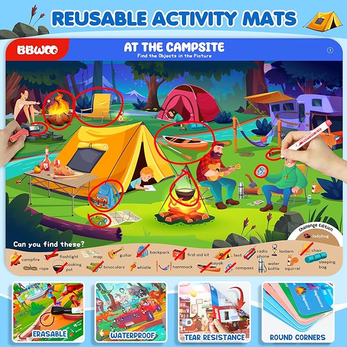 Search and Find Activity Books for Kids Ages 3-5, Toddler Travel Games Toys for Car Airplane, Road Trip Activities for Kids Games 4-8, Preschool Learning Activities, Educational Seek Birthday Gifts nirvanaguru
