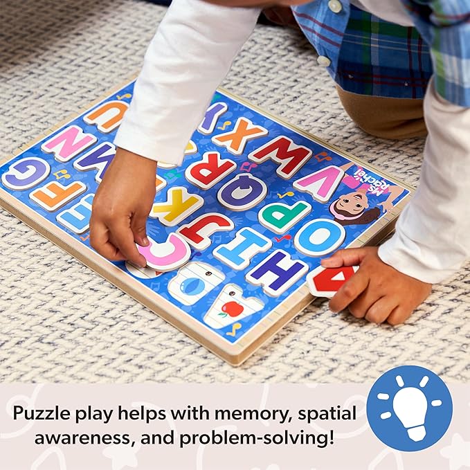 Melissa & Doug® Ms. Rachel™ Wooden Phonics Alphabet Sound Puzzle with Light-Activated Sound Effects, 24-Piece Toddler Toys for Boys and Girls Ages 2+ Years - FSC Certified nirvanaguru