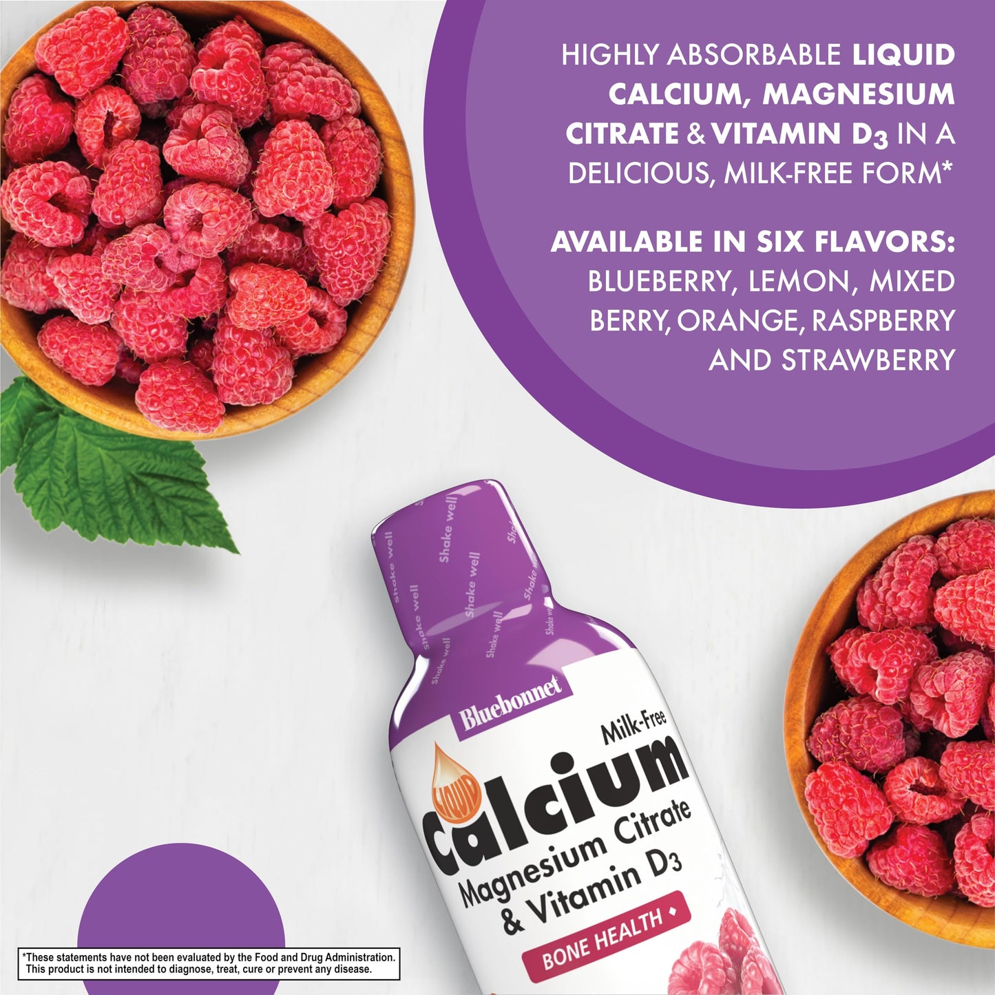 Bluebonnet Nutrition Liquid Calcium Citrate, Magnesium, Vitamin D3, Bone Health, Gluten Free, Soy Free, Milk Free, Kosher, 16 fl oz, 32 Servings, Mixed Berry Flavor Nirvana Guru