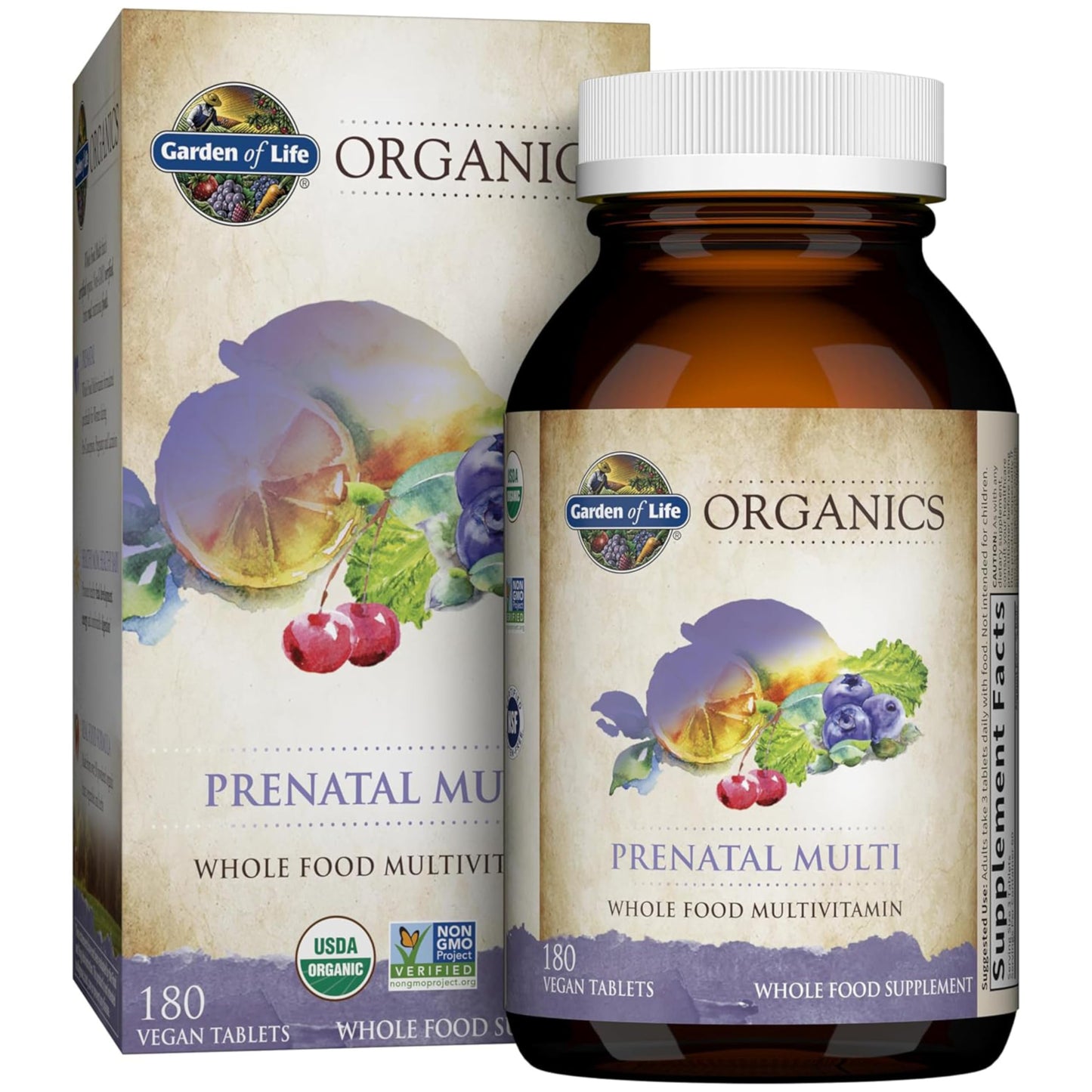Garden of Life Organics Prenatal Vitamins - 30 Tablets, Prenatal Once Daily Whole Food Vitamins for Women with Folate not Folic Acid, Vitamin D3, Iron, Vegan One a Day Prenatal Multivitamin - Nirvana Guru