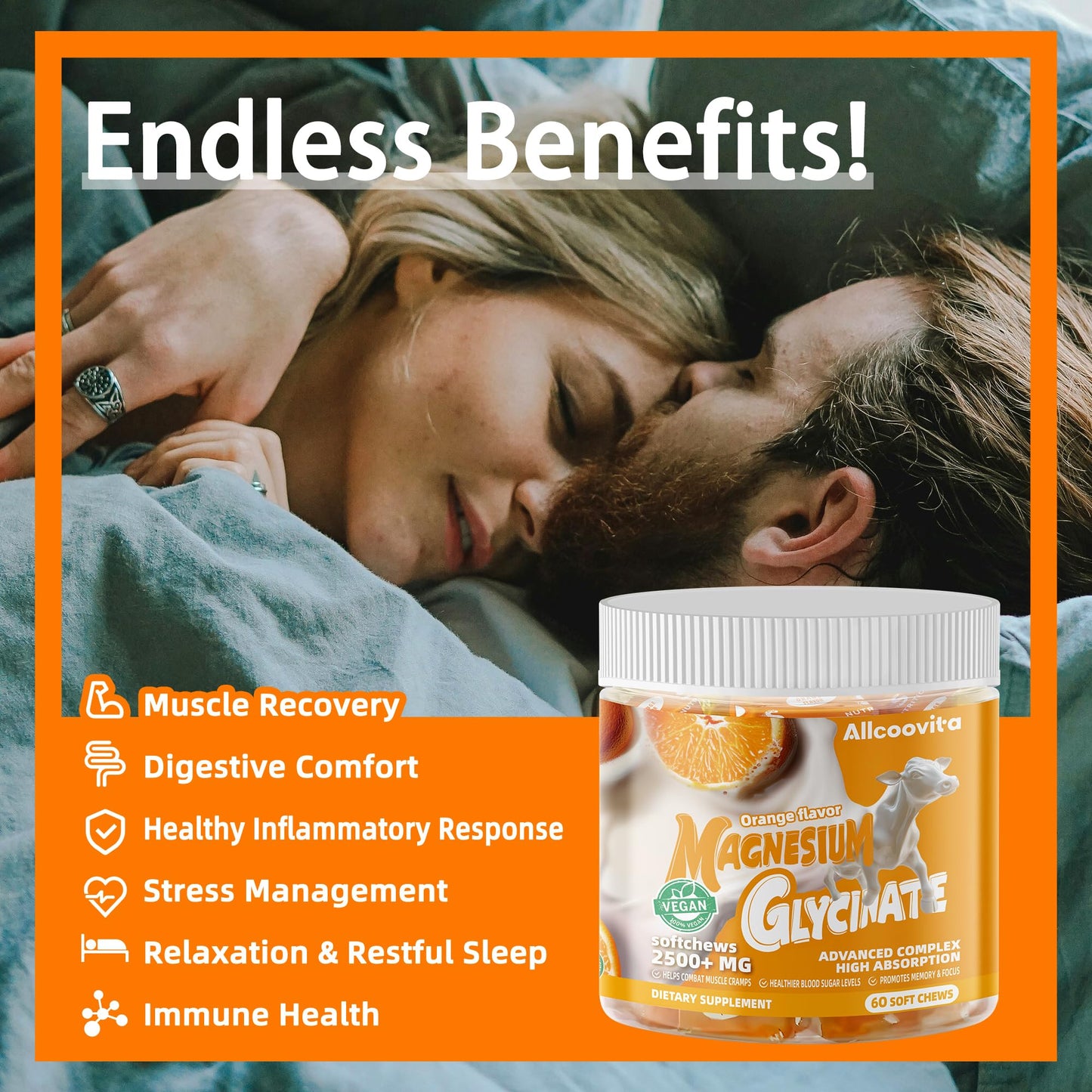 Bovine Colostrum Chews Supplement with probiotics for Gut Health, Bloating, Immune Support, Skin, Hair Growth and Beauty - Strawberry Flavor (60 Servings) Nirvana Guru