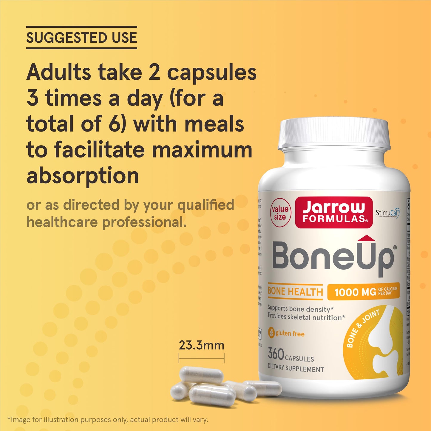 Jarrow Formulas BoneUp for Bone Density - Vitamin D3 and K2, Calcium Support, 360 Capsules, Promotes Skeletal Nutrition, Up to 60 Days Supply - Nirvana Guru