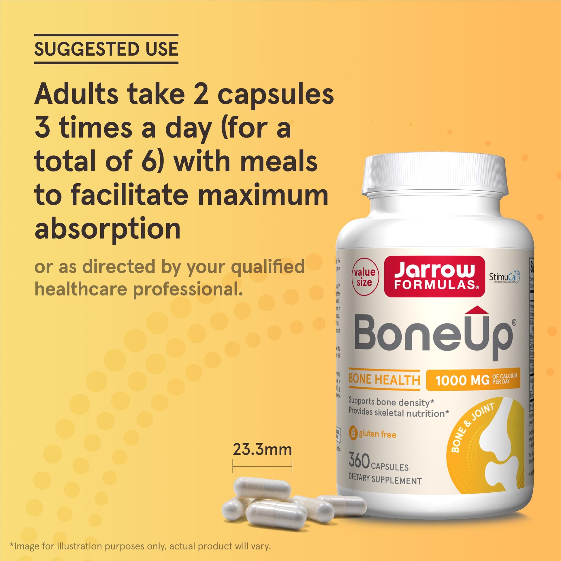 Jarrow Formulas BoneUp for Bone Density - Vitamin D3 and K2, Calcium Support, 360 Capsules, Promotes Skeletal Nutrition, Up to 60 Days Supply - Nirvana Guru