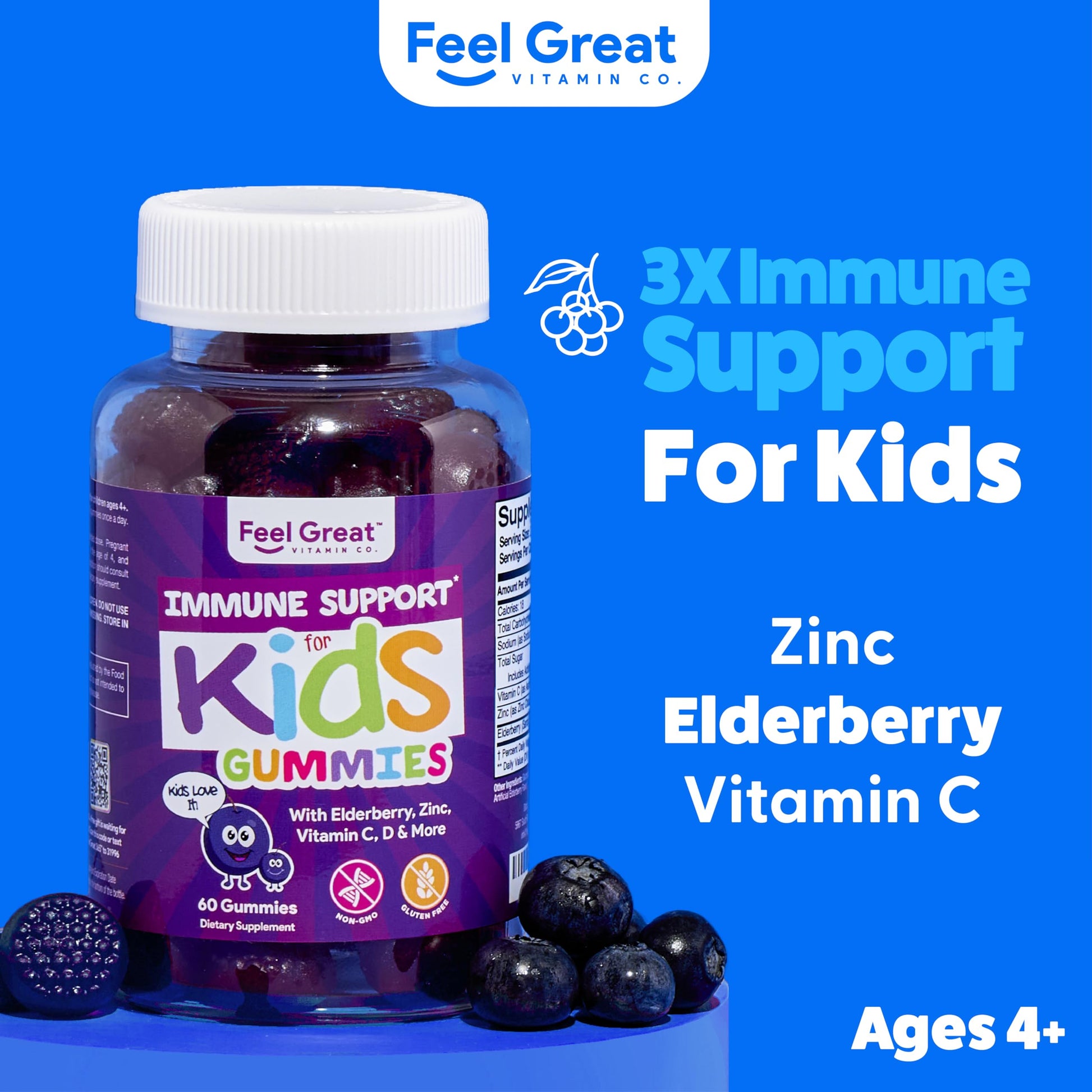 Feel Great Vitamin Co. Complete DHA Gummies for Kids | with Omega 3 6 9 + DHA, Vitamin C | Supports Healthy Brain Function, Vision & Heart Health | Gluten Free, Vegetarian | 60 Gummies Nirvana Guru