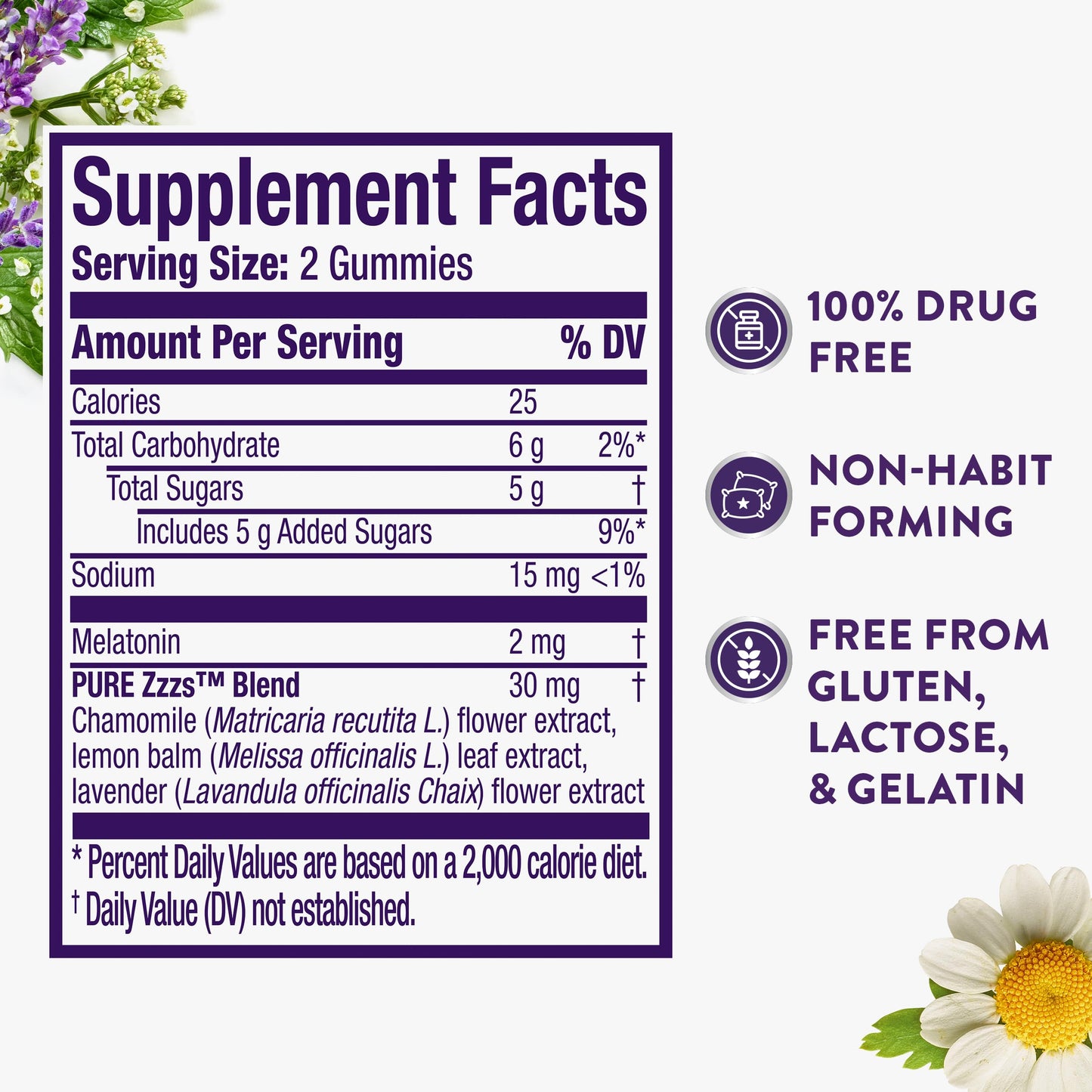 ZzzQuil PURE Zzzs Melatonin Gummies, Sleep Aid, Melatonin 2mg, with Chamomile & Lavender, Melatonin Sleep Gummies, Sleep Aids for Adults, Wildberry Vanilla Flavored, 72 Sleep Gummies Nirvana Guru