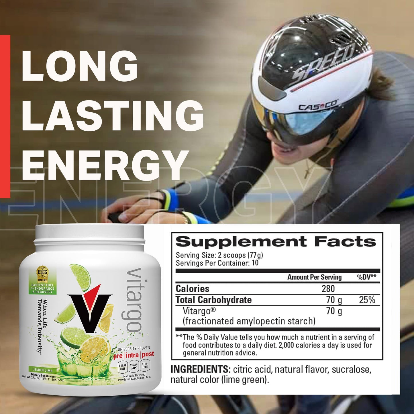 Vitargo Carbohydrate Powder, 2X Faster Absorbing, 4.4 LB Plain, Pre, Intra & Post, Sugar-Free Complex Carb Powder for Recovery, Endurance & Muscle Gain, Made in USA Nirvana Guru