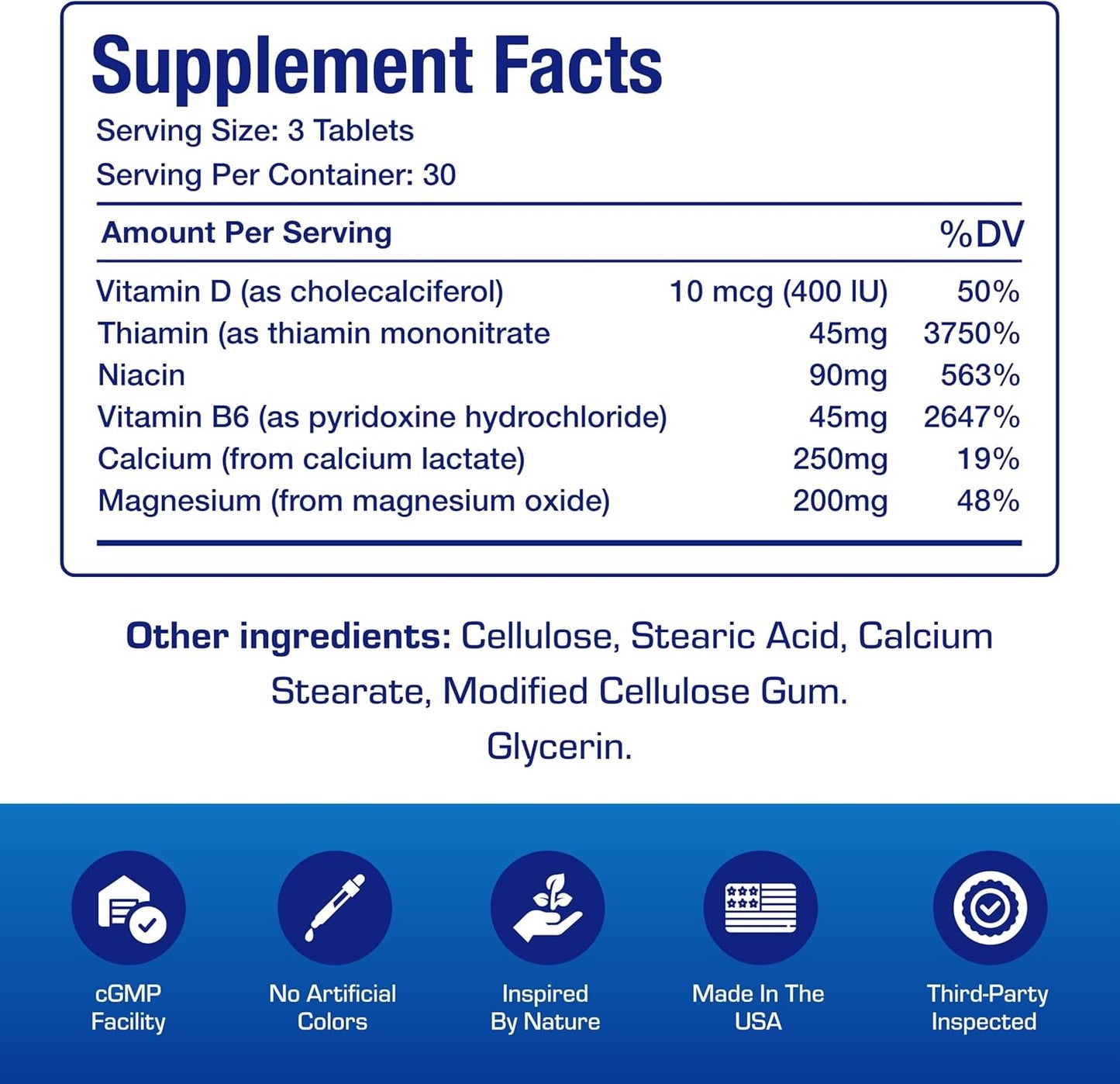 Advanced Calcium Magnesium Supplement - Clinically Formulated Magnesium Calcium with Vitamin D3 B1 B3 & B6 for Muscle Nerve Heart and Bone Health Support - Vegetarian Gluten Free Non-GMO (1 Month) M Nirvana Guru