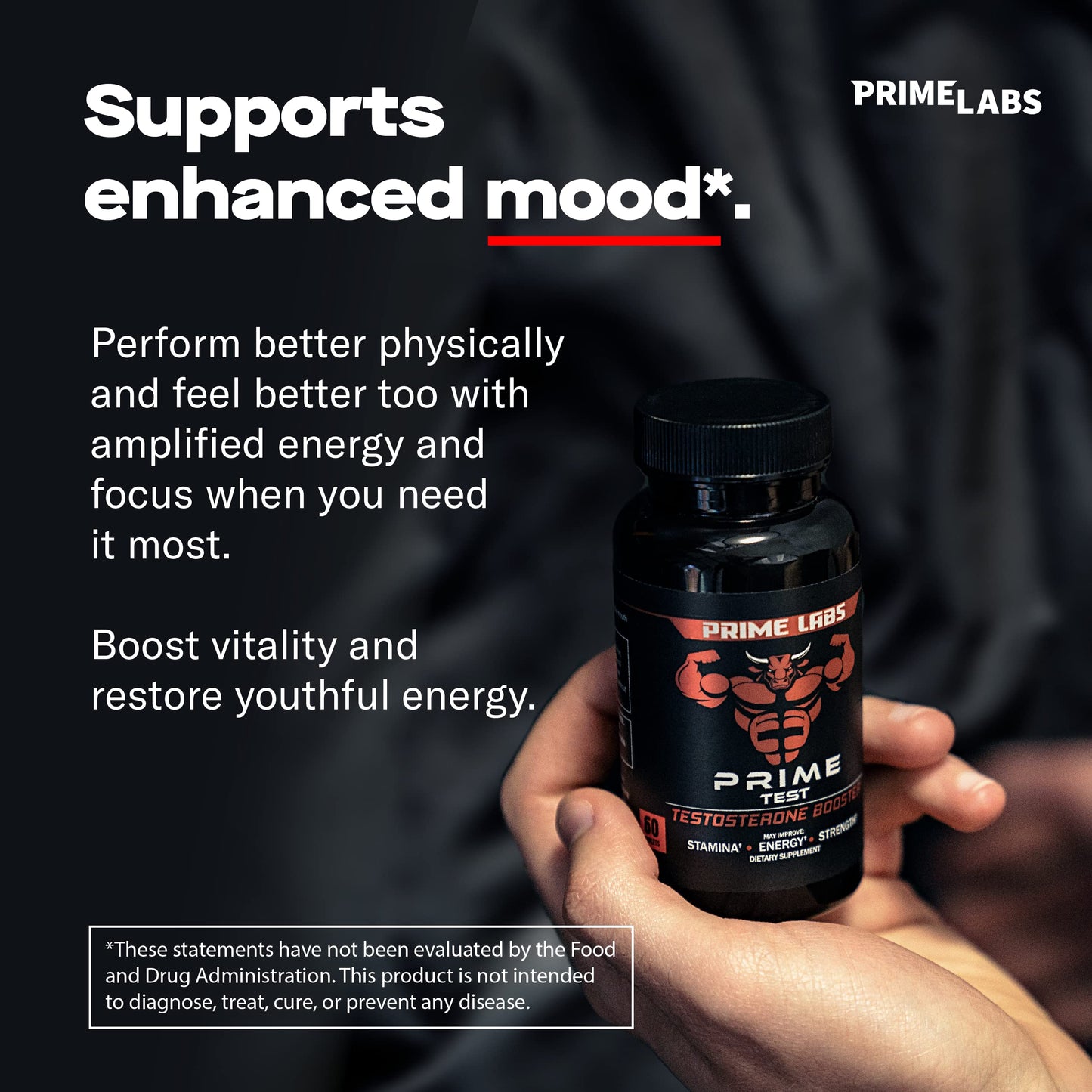 Prime Labs - Men's Testosterone Booster - Stamina, Endurance, & Strength Booster - 60 Caplets Nirvana Guru