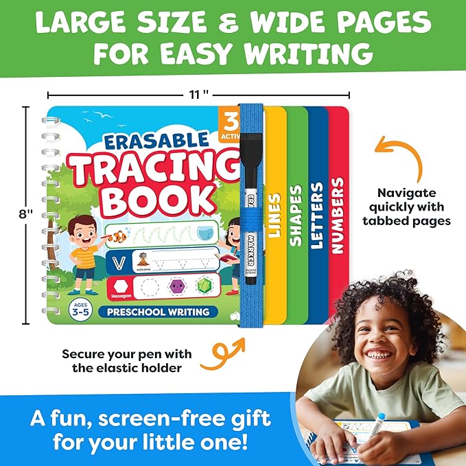 Preschool Learning Activities - Tracing Books for Kids Ages 3-5 - Toddler Handwriting Practice - Letter Tracing for Kids Preschool Kindergarten Workbooks 3-4, 4-5 - Learning Books for 3-4 Year Olds nirvanaguru