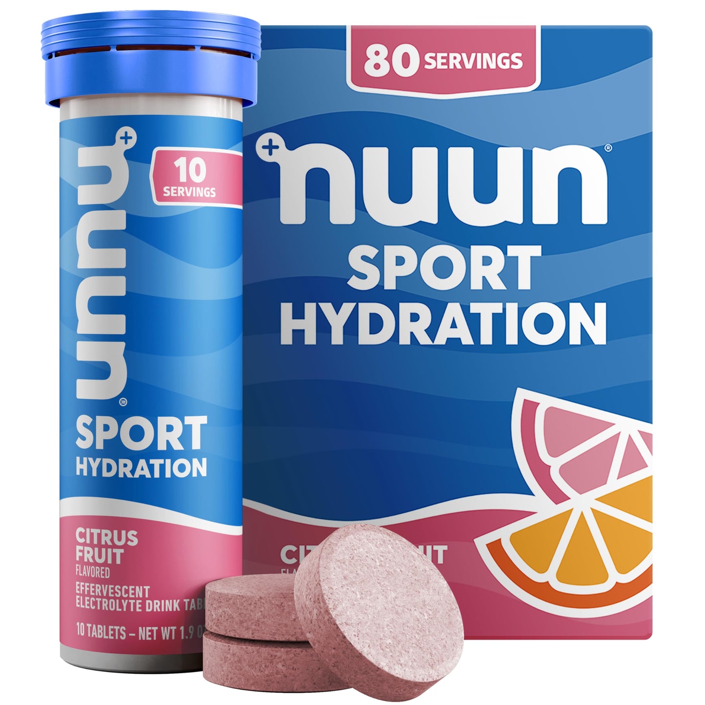 Nuun Sport Electrolyte Tablets with Magnesium, Calcium, Potassium, Chloride & Sodium, Gluten Free & Vegan, Strawberry Lemonade, 4 Pack (40 Servings Total)