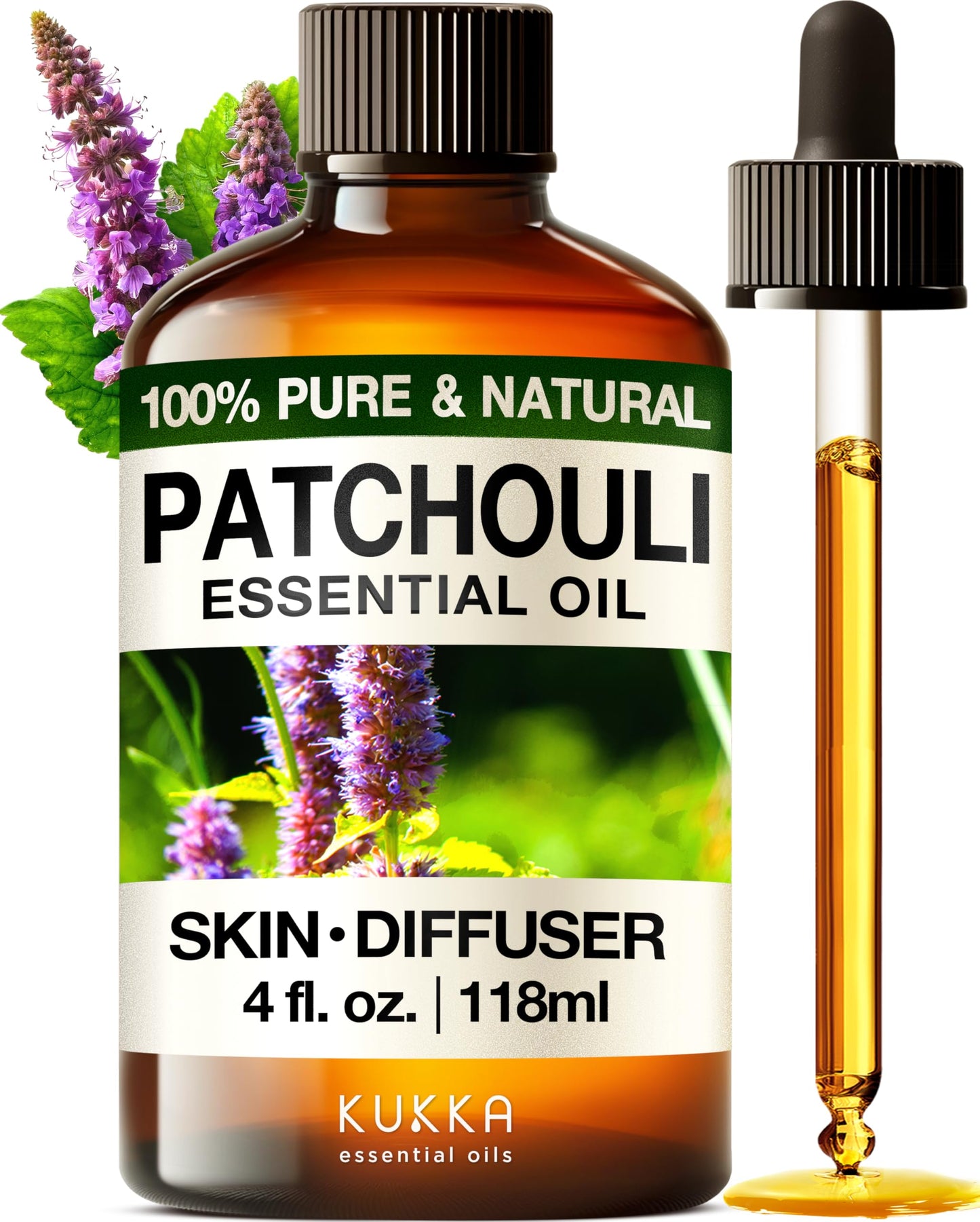 KUKKA essential oils 100% Pure & Natural Lavender Essential Oil for Diffuser, Body, Aromatherapy & Soap Making Scent (4 Fl Oz/118 ml)