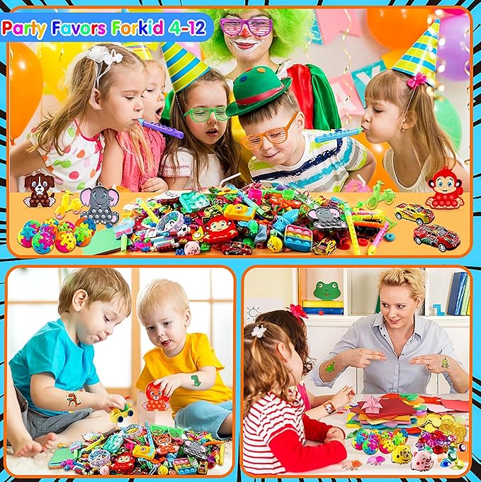 1000 PCS Party Favors for Kids, Fidget Toys Bulk, Goodie Bags Stuffers for Kids, Birthday Gifts, Prize Treasure Box Toys for Classroom, Pinata Stuffers, Carnival Prizes Nirvana Guru