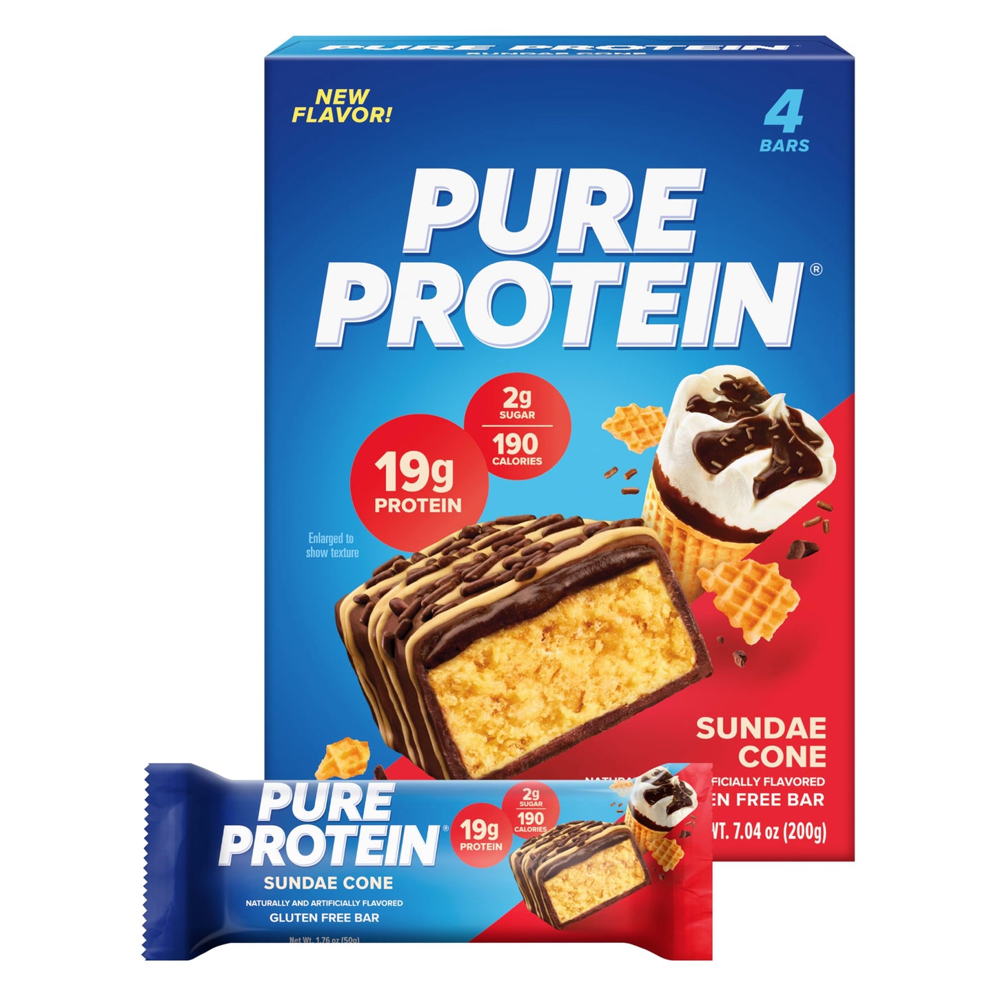 Pure Protein Bars, High Protein, Nutritious Snacks to Support Energy, Low Sugar, Gluten Free, Chocolate Deluxe, 1.76 oz., 12 Count(Pack of 1) (Packaging may vary)