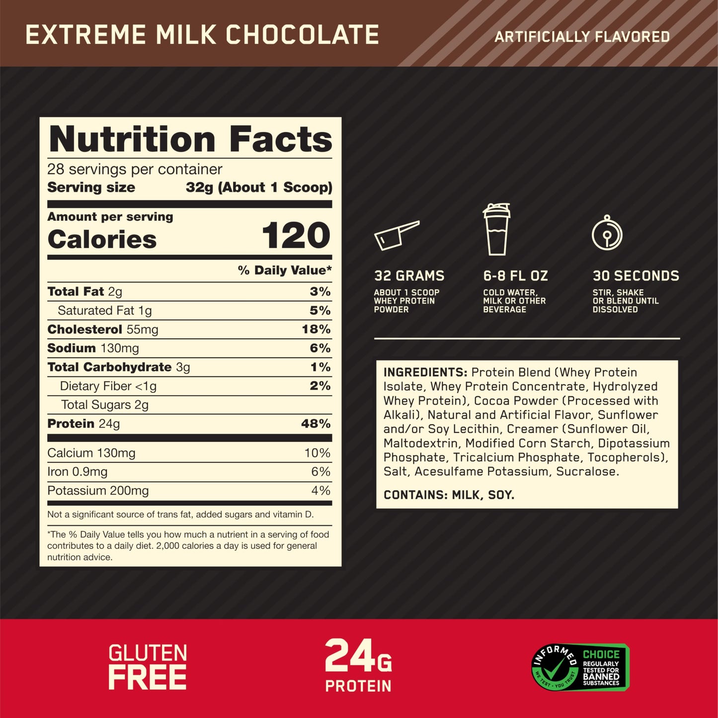 Optimum Nutrition Gold Standard 100% Whey Protein Powder, Double Rich Chocolate, 2 Pound (Packaging May Vary) - Nirvana Guru