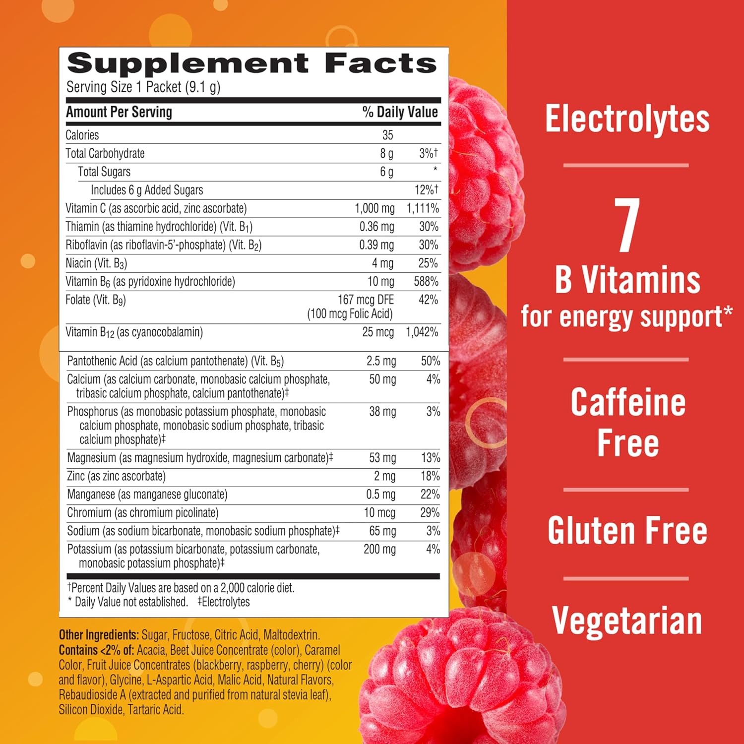 Emergen-C 1000mg Vitamin C Powder for Daily Immune Support Caffeine Free Vitamin C Supplements with Zinc and Manganese, B Vitamins and Electrolytes, Super Orange Flavor - 30 Count Nirvana Guru