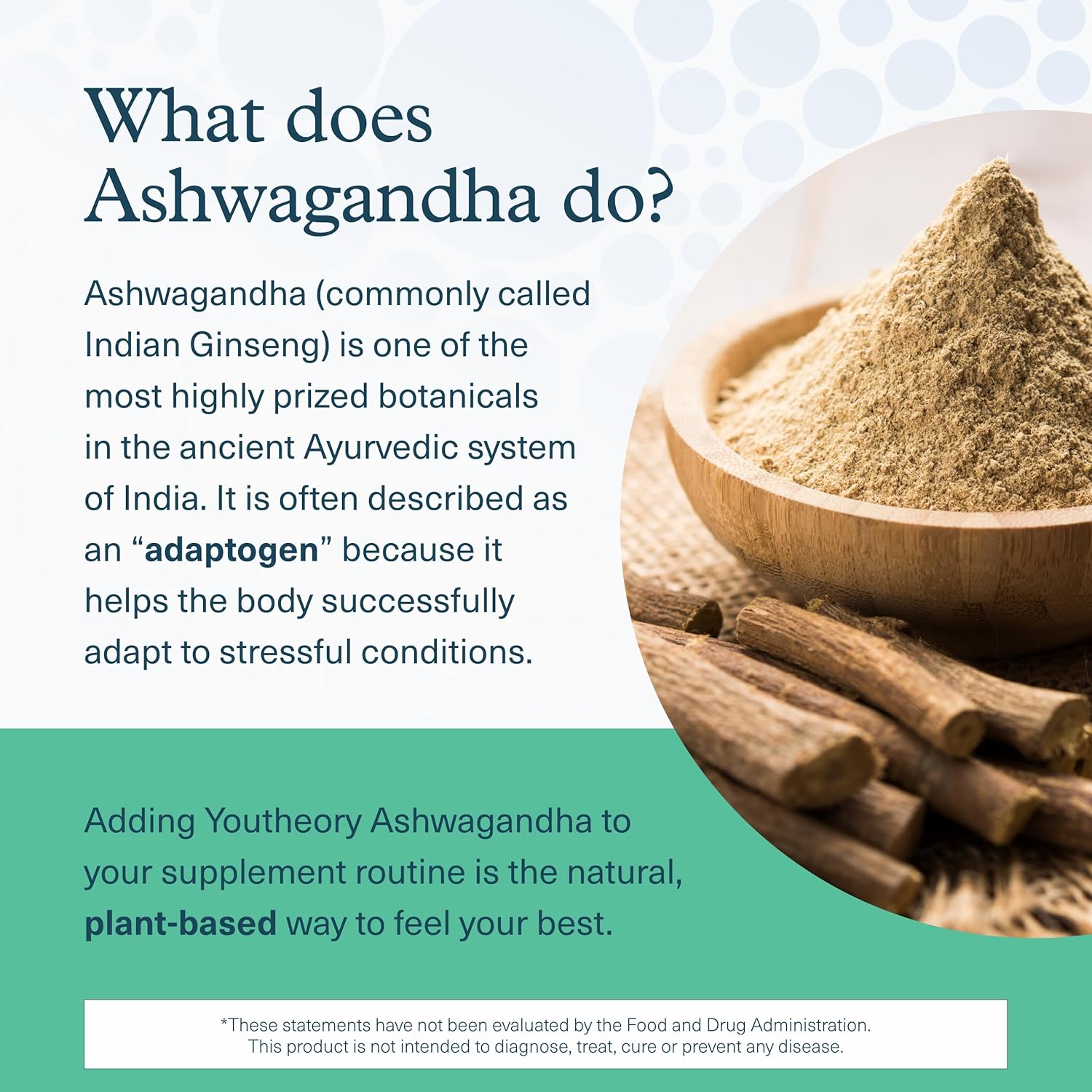 Youtheory Ashwagandha + GABA - Uses KSM-66-1,000 mg Ashwagandha & 100 mg GABA - Cortisol, Stress & Memory Support Supplement - 60 Vegetarian Capsules - Nirvana Guru
